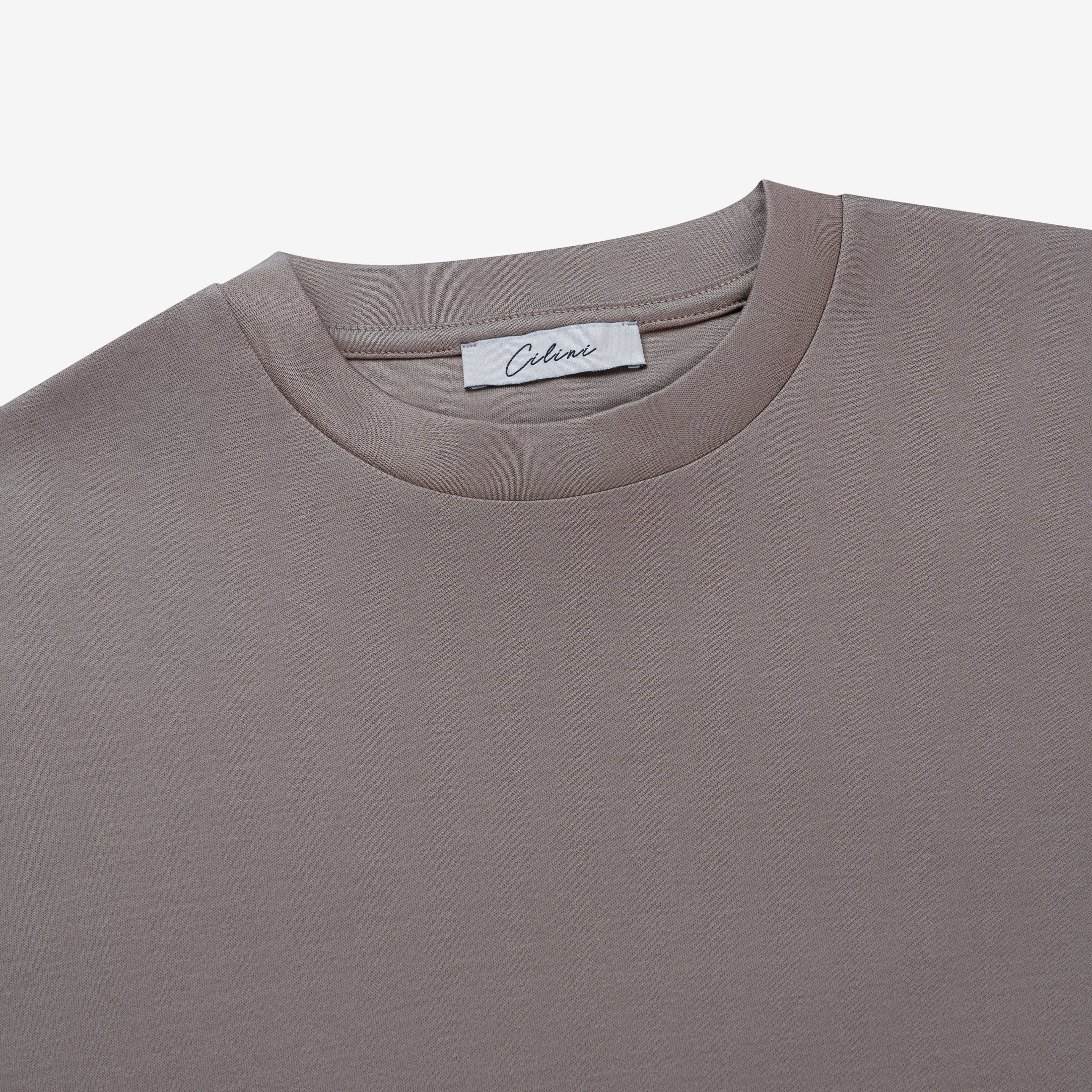 Double Mercerized T-shirt - Taupe