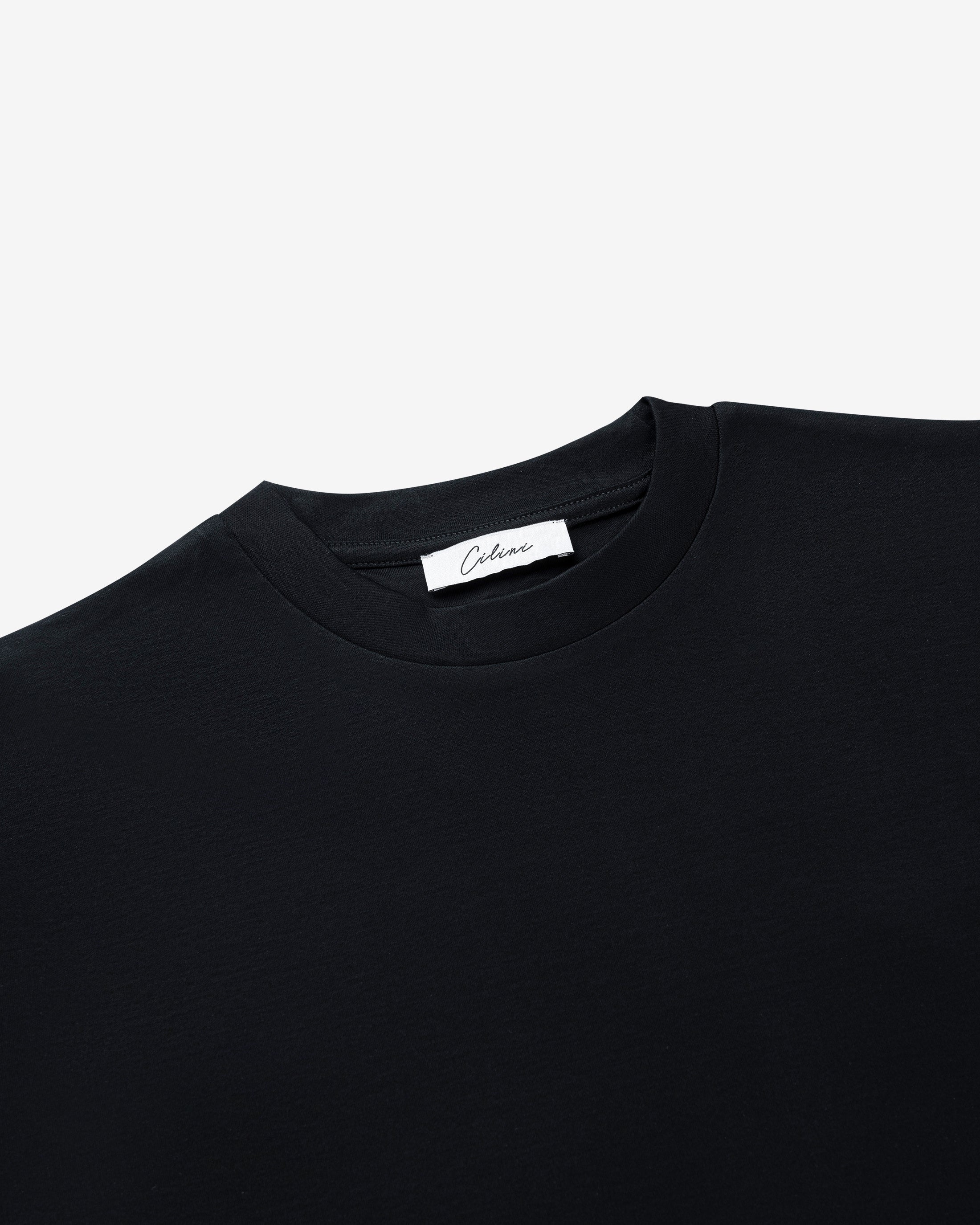 Double Mercerized Supima Tee - Black