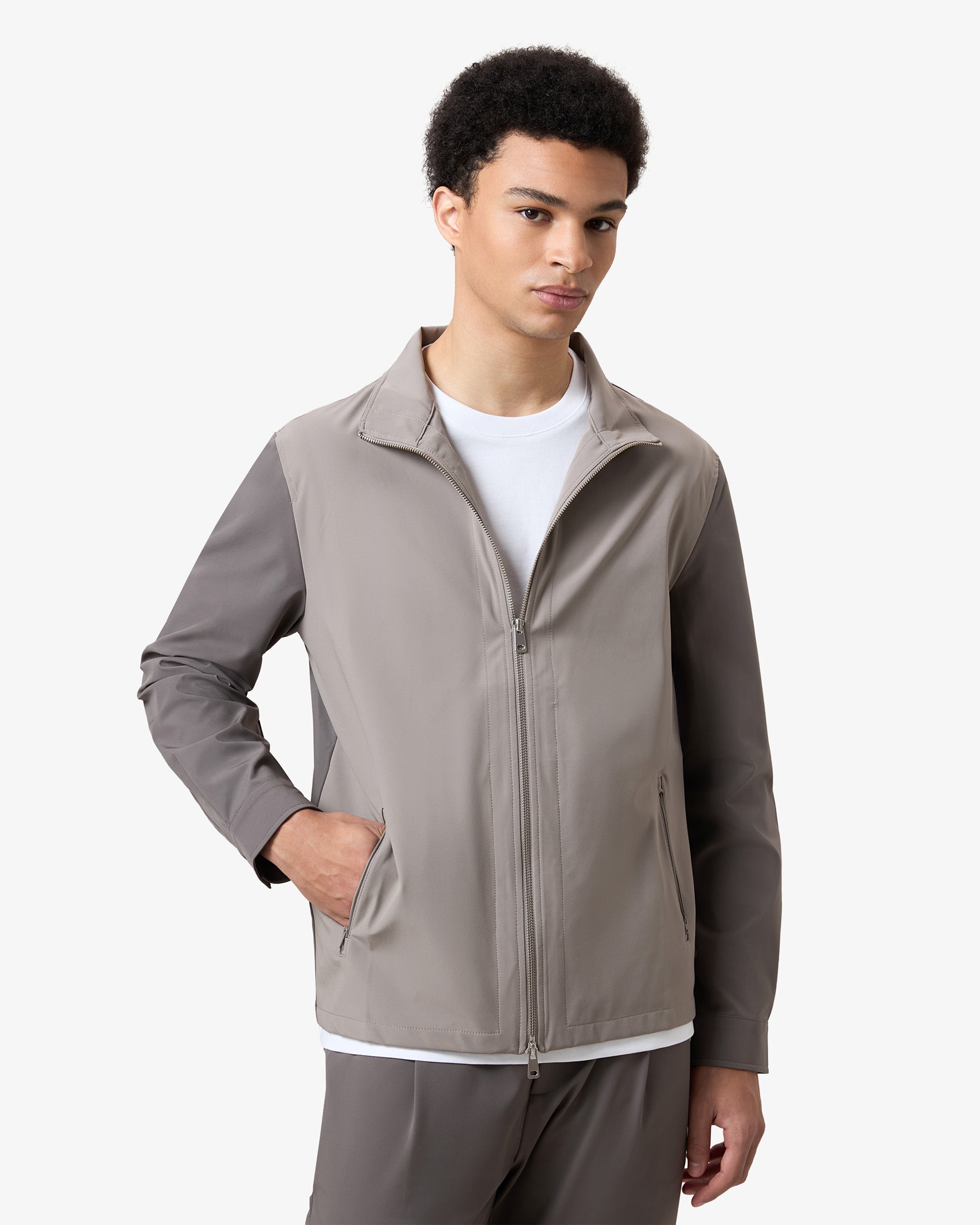 Color Jacket Brown Grey / Mushroom