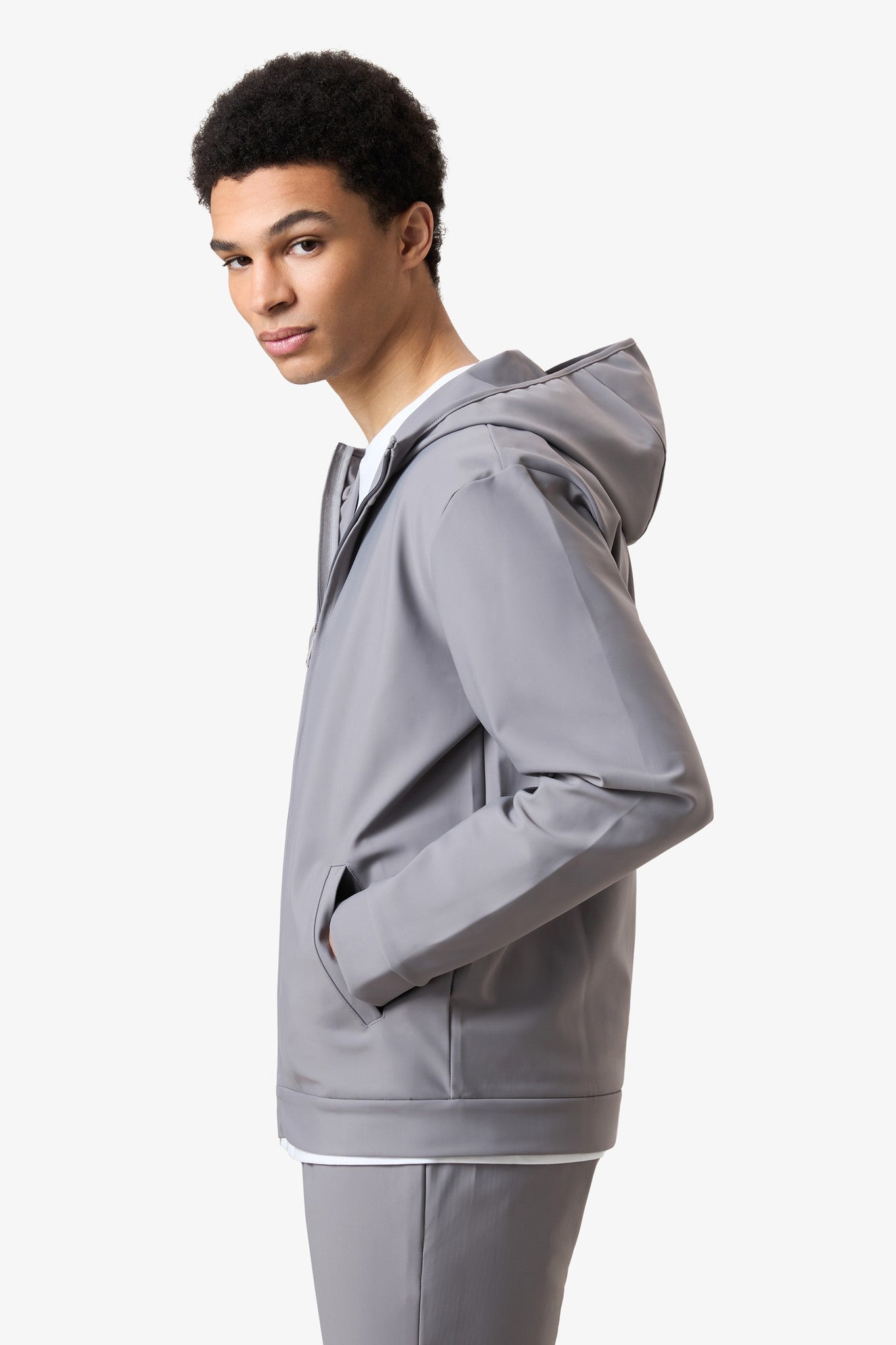 Hooded Tracksuit Vest Smoked Grey