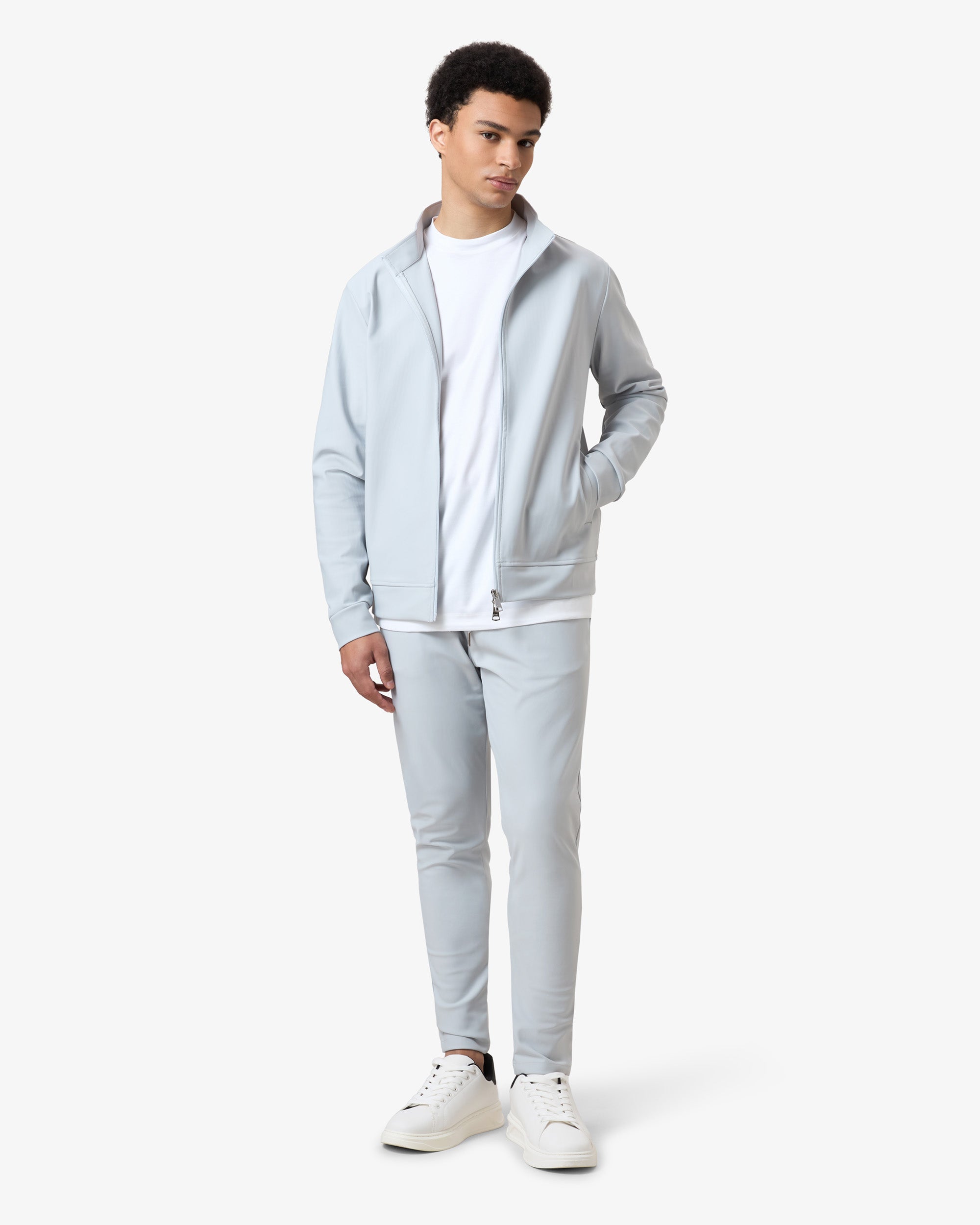 Collar Tracksuit Light Grey