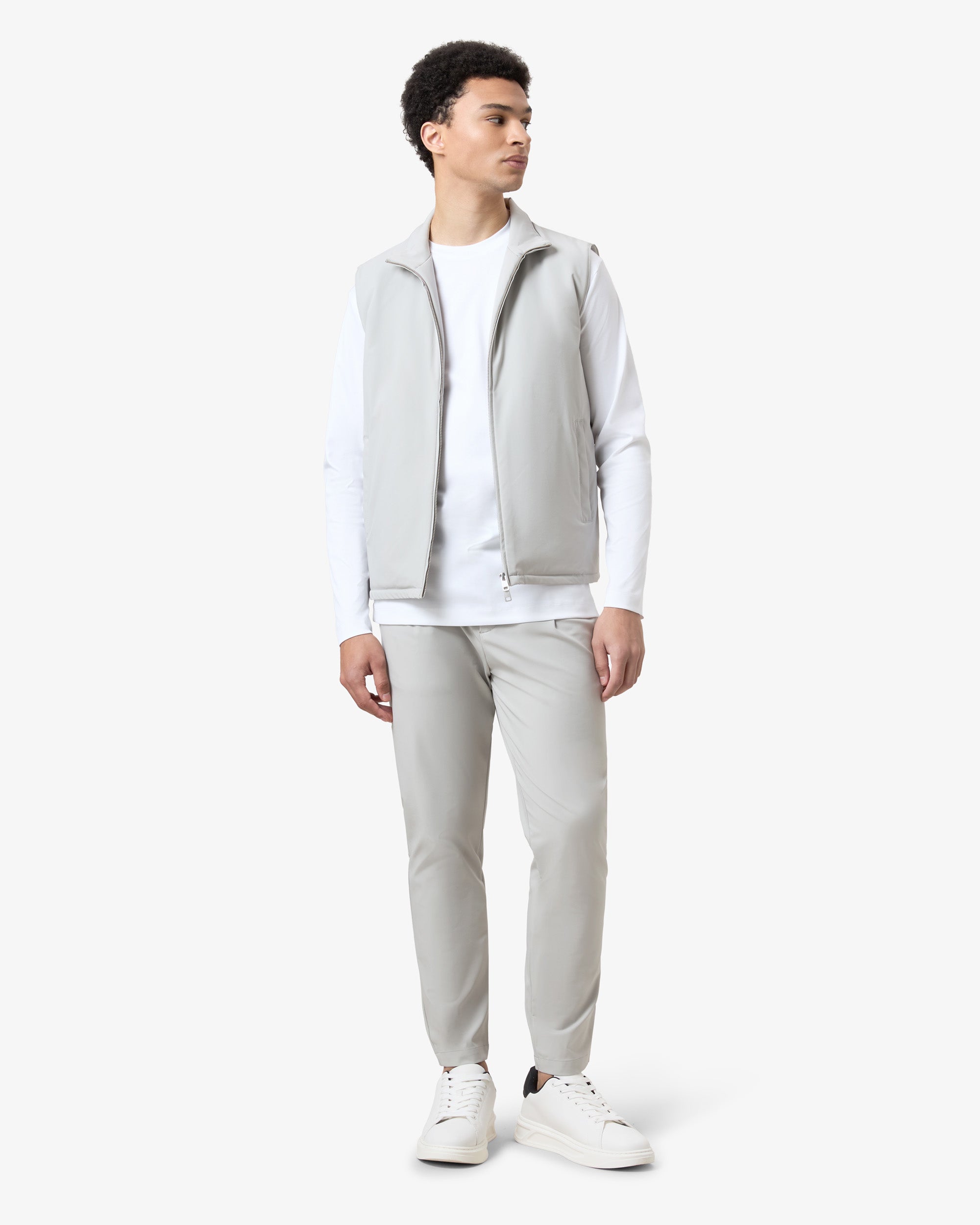 Padded Bodywarmer Stone Grey