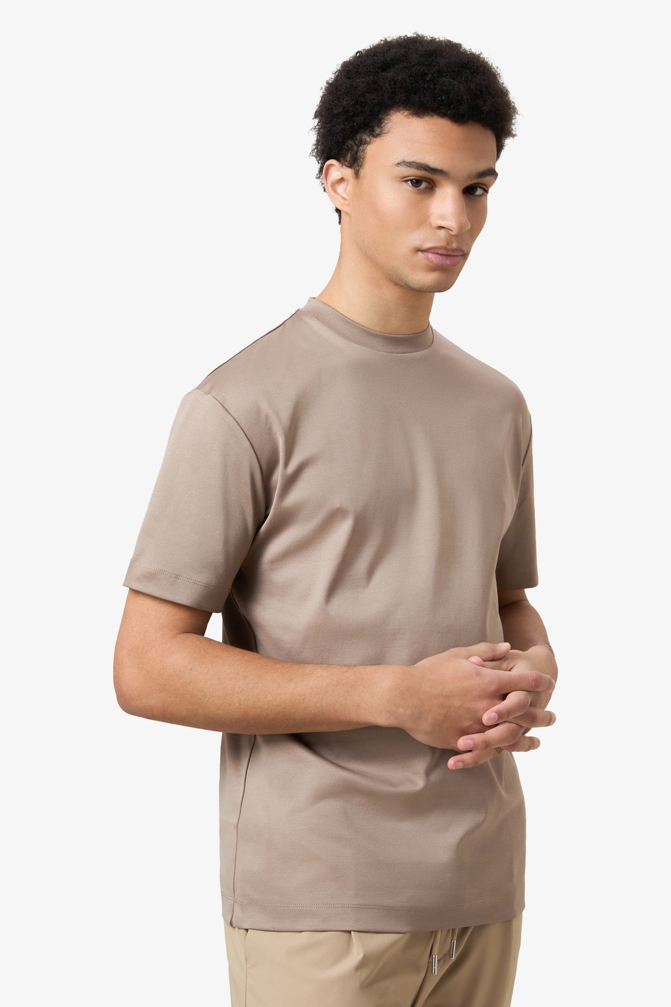 Mercerized Supima T-shirt - Taupe