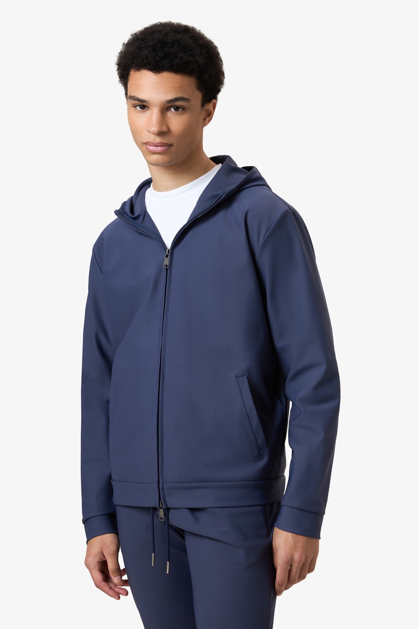 Hooded Tracksuit Vest Navy