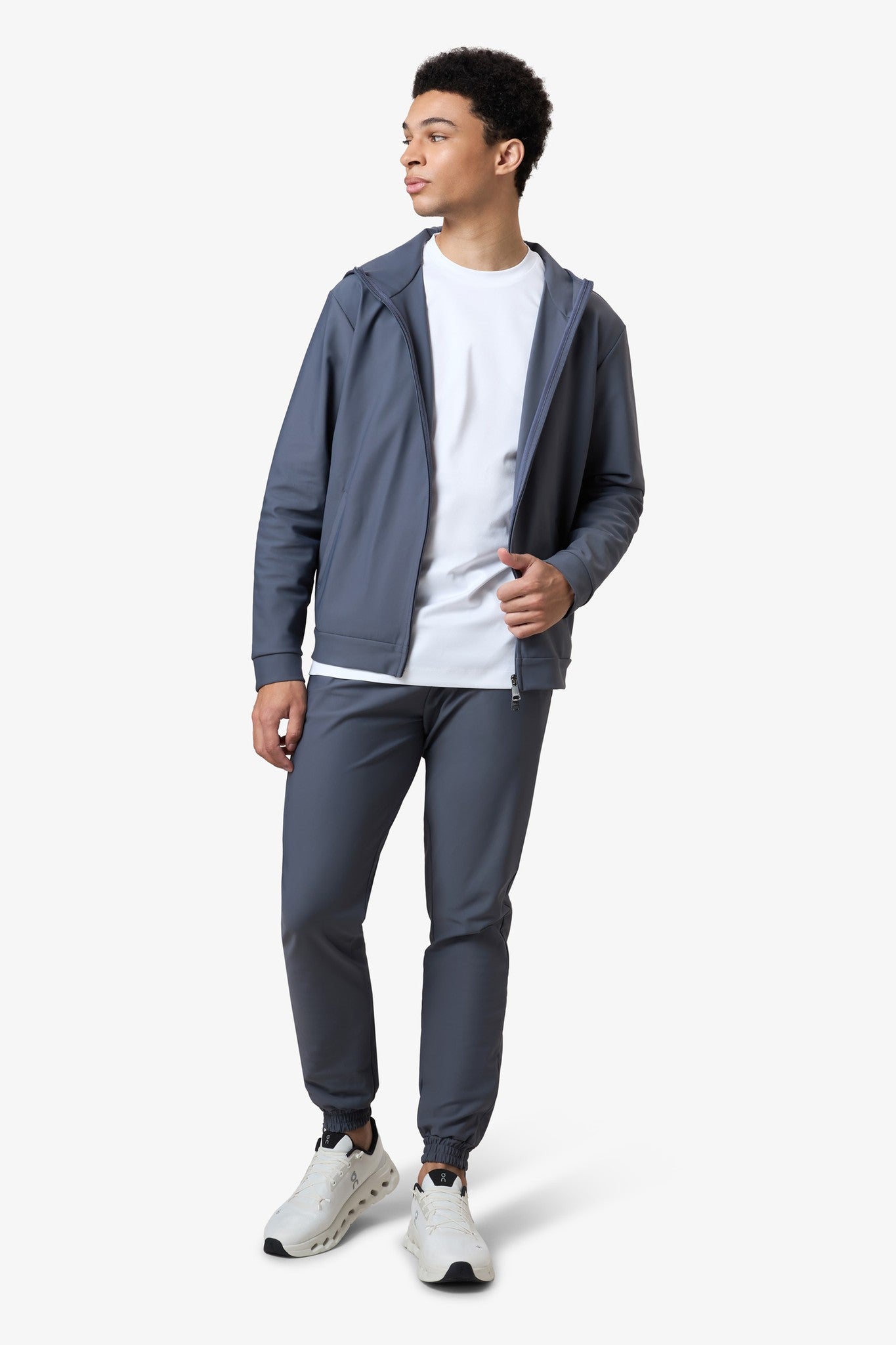 Hooded Tracksuit Pants Dark Grey