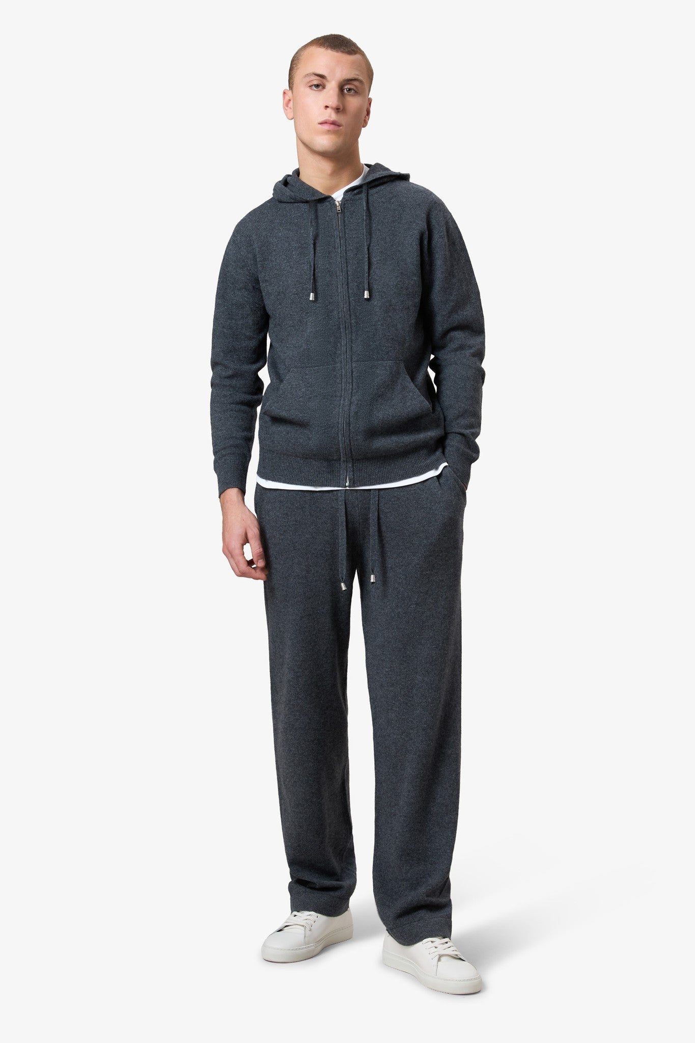 Wool Straight Pants - Ruthenium