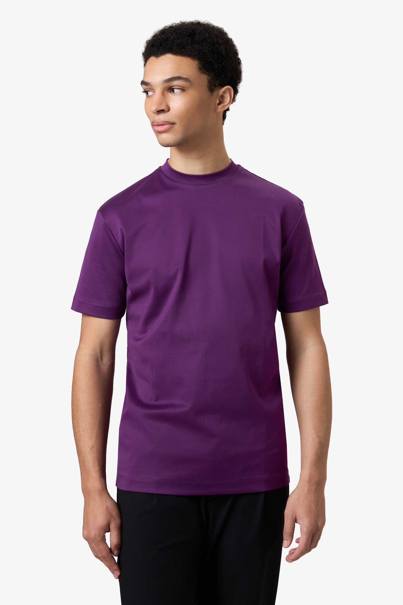 DOUBLE MERCERIZED T-SHIRT - Eggplant Tee