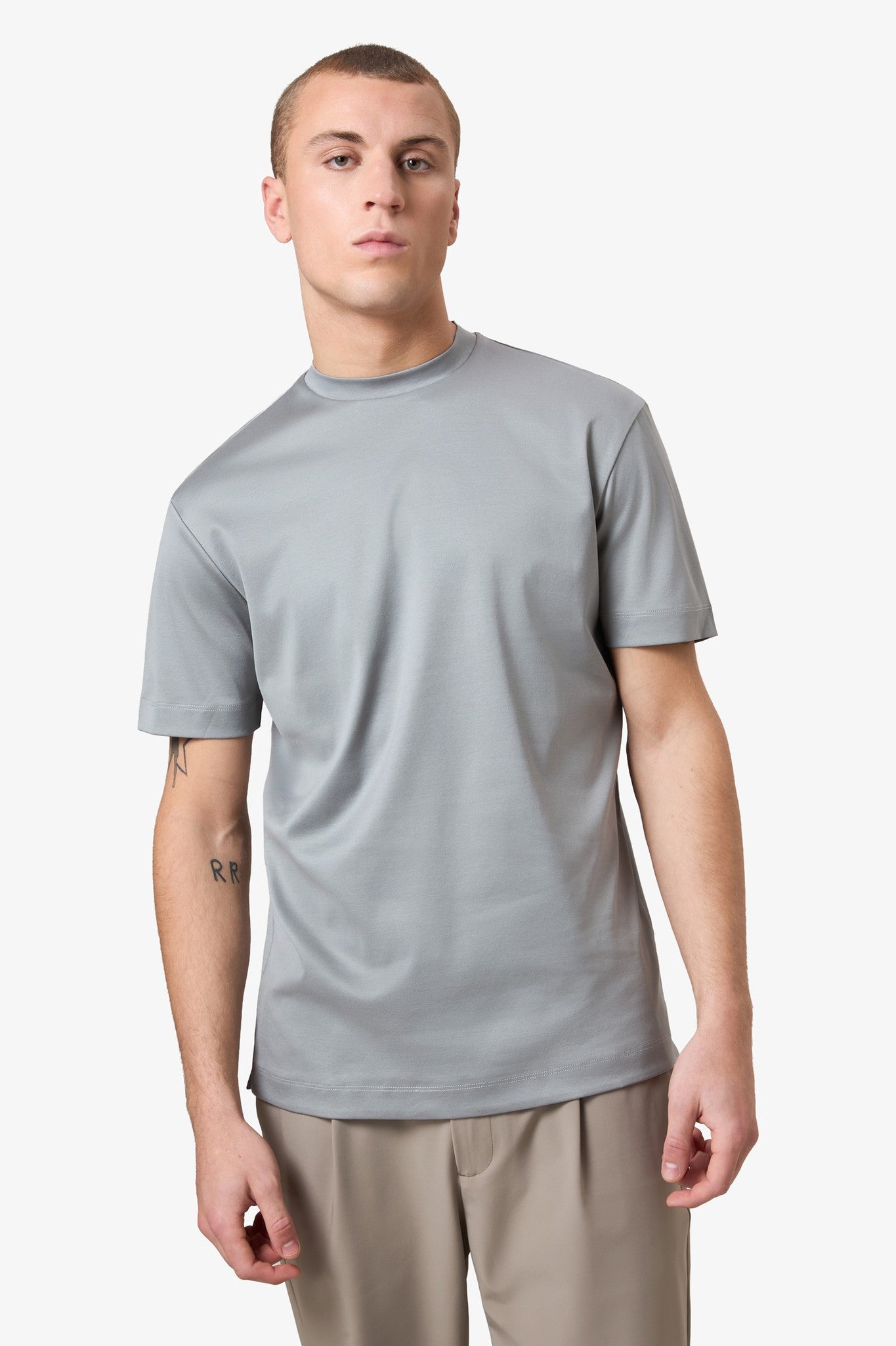 Double Mercerized T-shirt - Light Grey