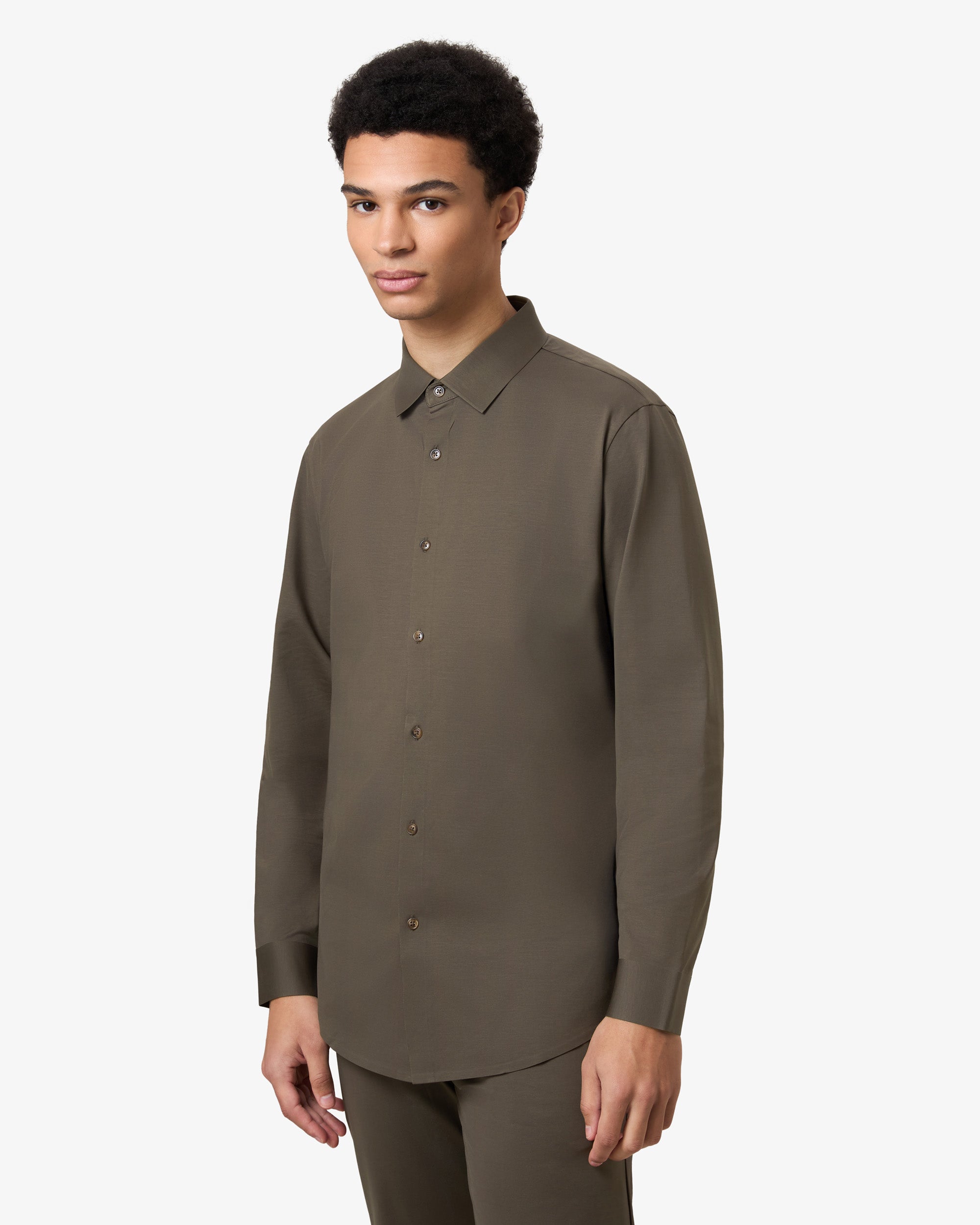 Stretch Shirt - Military Green