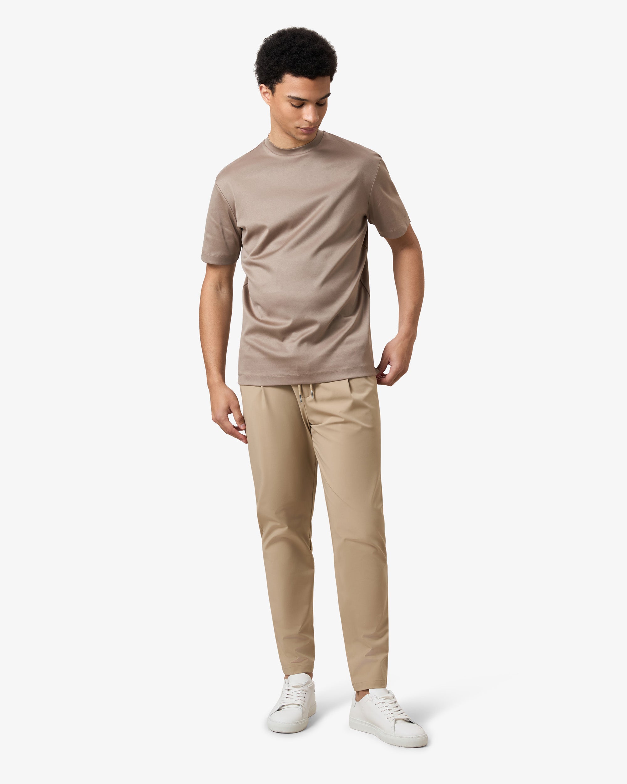 Mercerized Supima T-shirt - Taupe