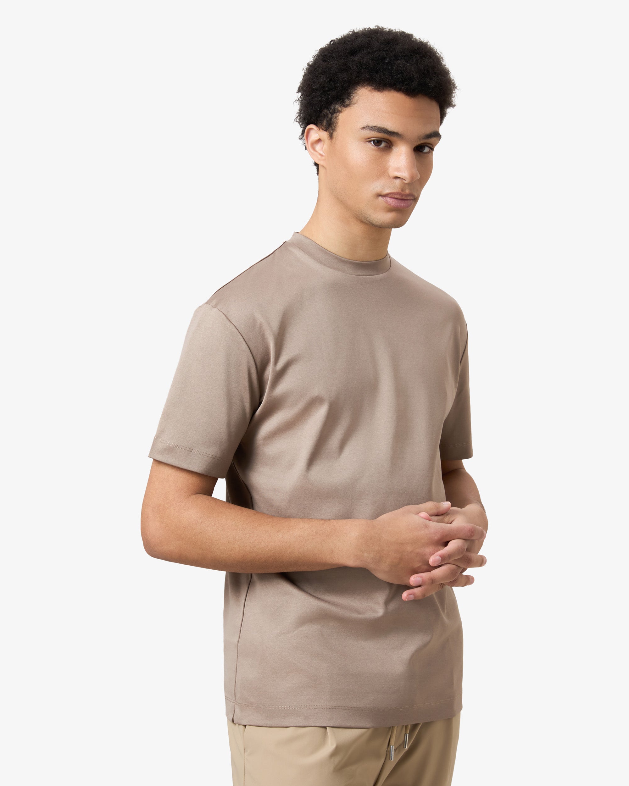 Mercerized Supima T-shirt - Taupe