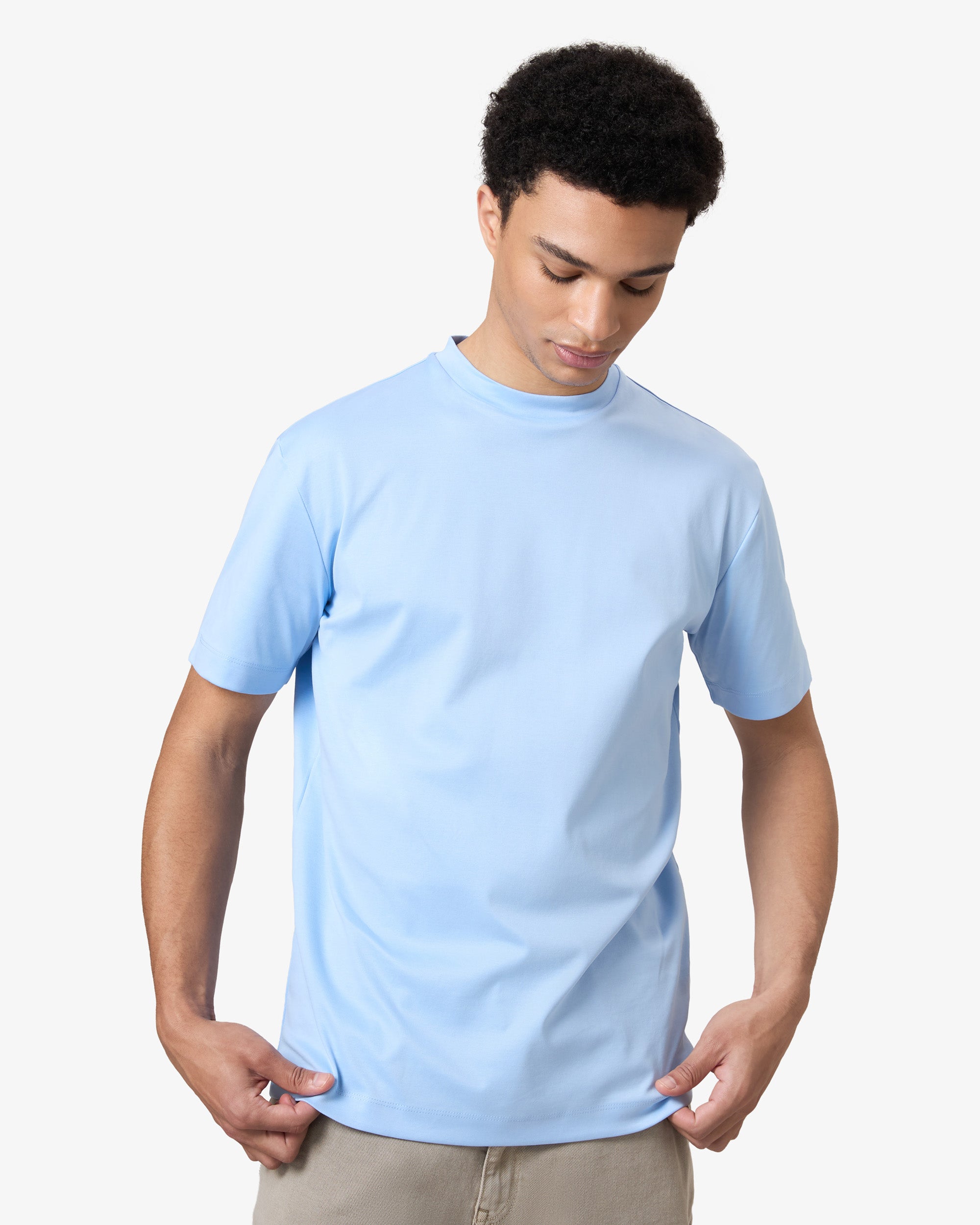 Mercerized Supima T-shirt - Bright Blue