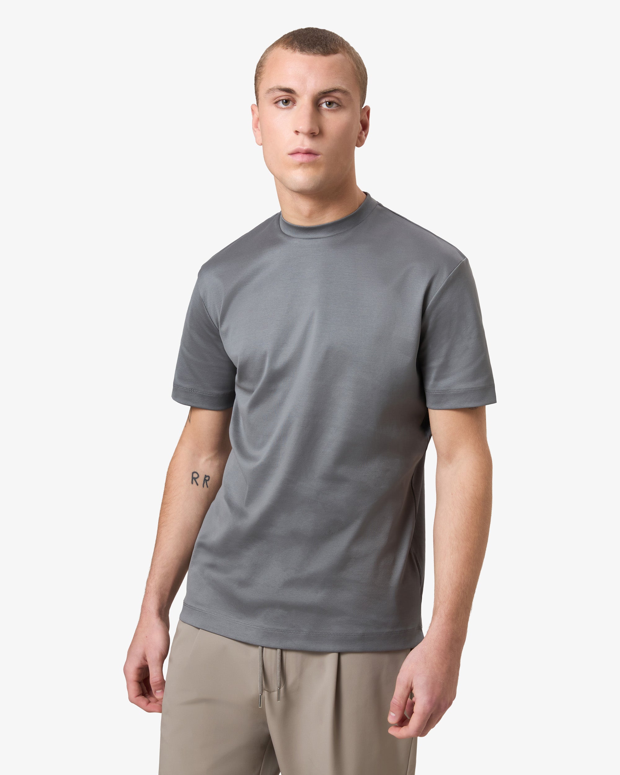 Double MercerizedT-shirt - Dark Grey