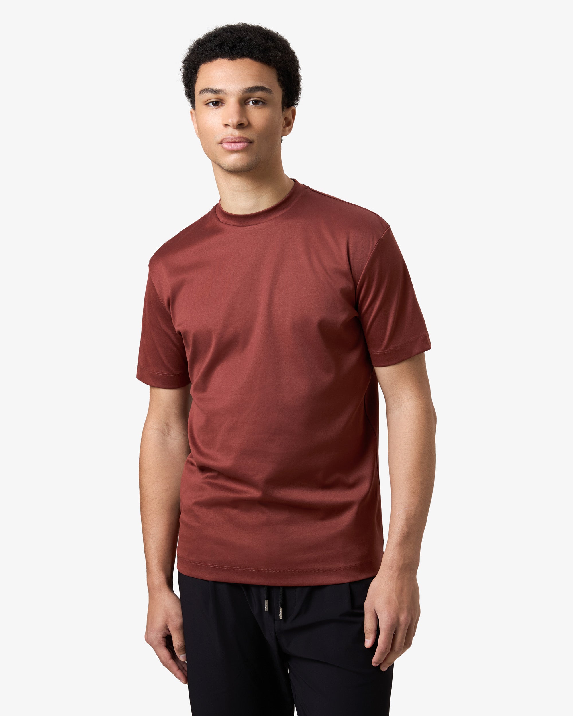 Double Mercerized Supima Tee - Maroon
