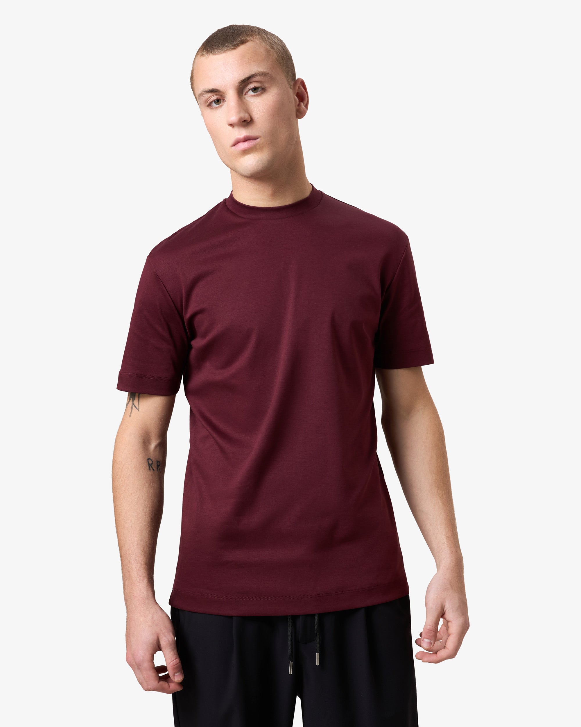 Mercerized Supima T-shirt - Burgundy