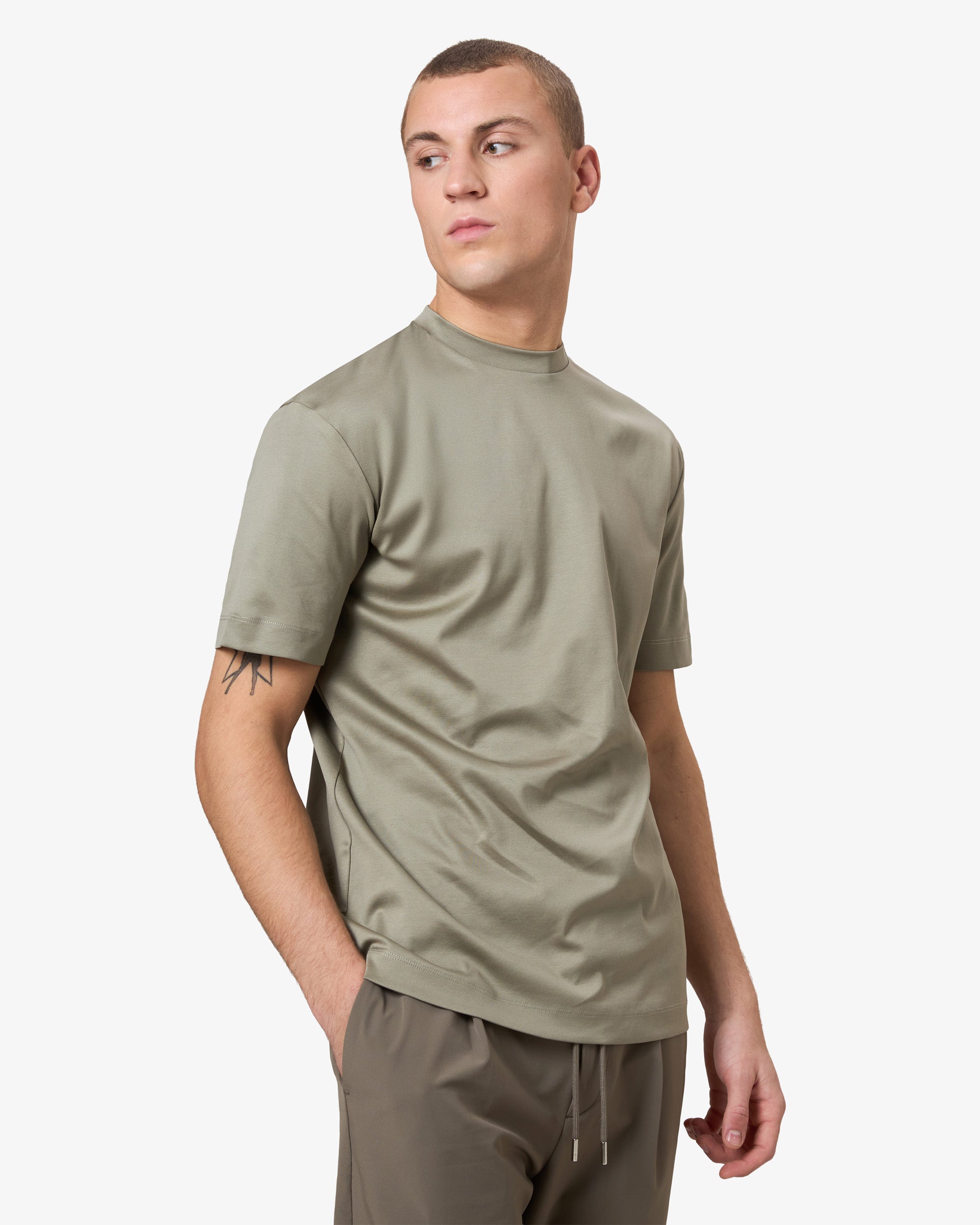 Double Mercerized Supima Tee - Grass Green