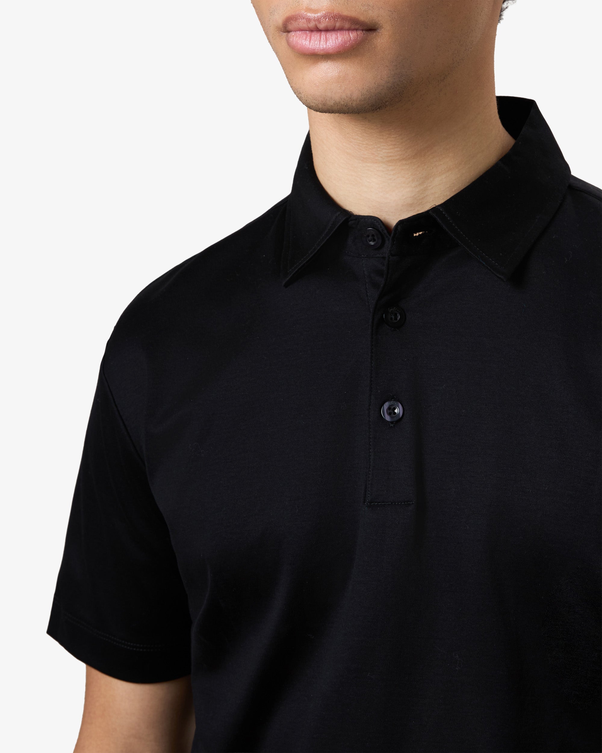 Mercerized Polo - Black