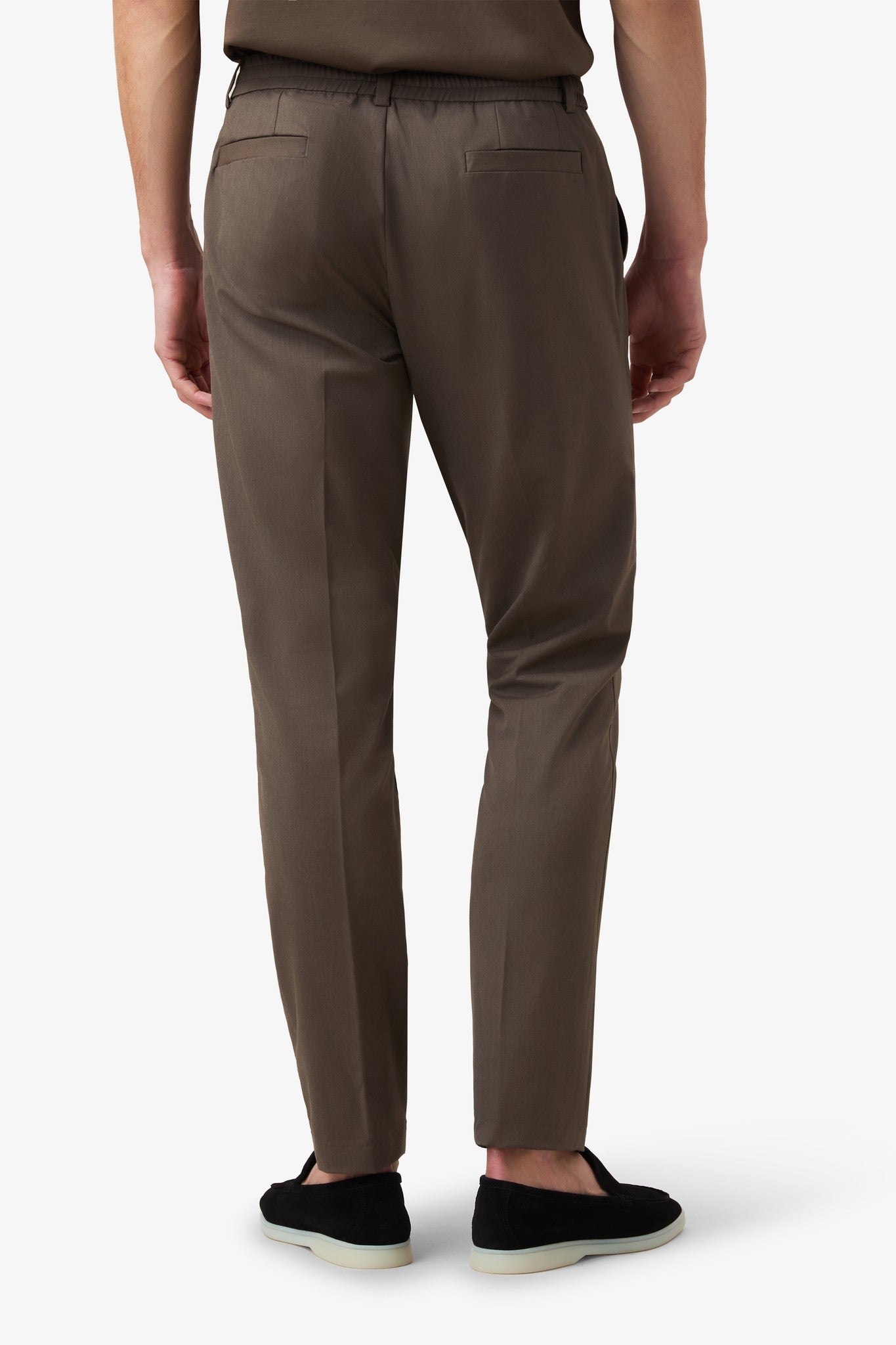 Wool Cords Pants Dark Taupe
