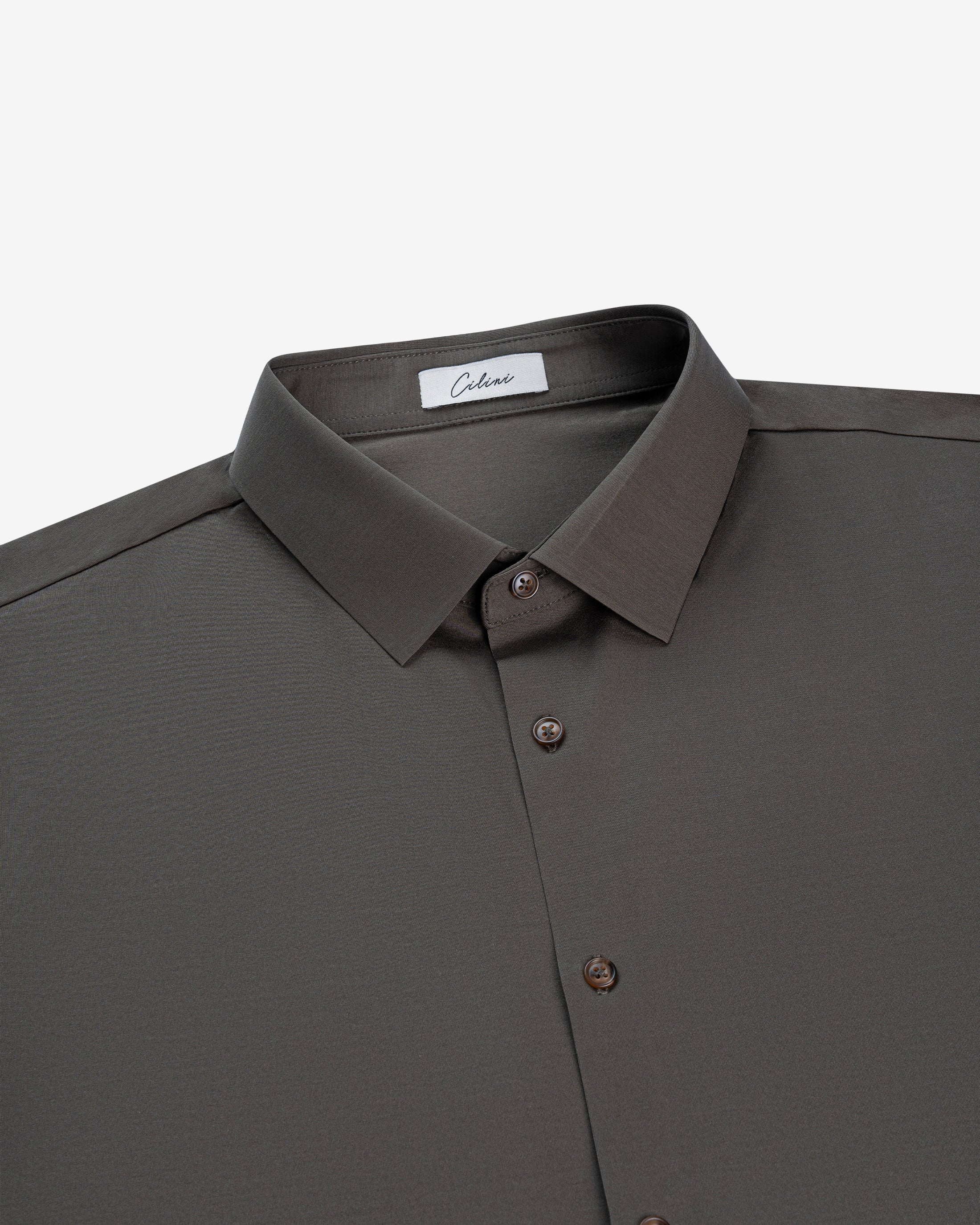 Stretch Shirt - Military Green