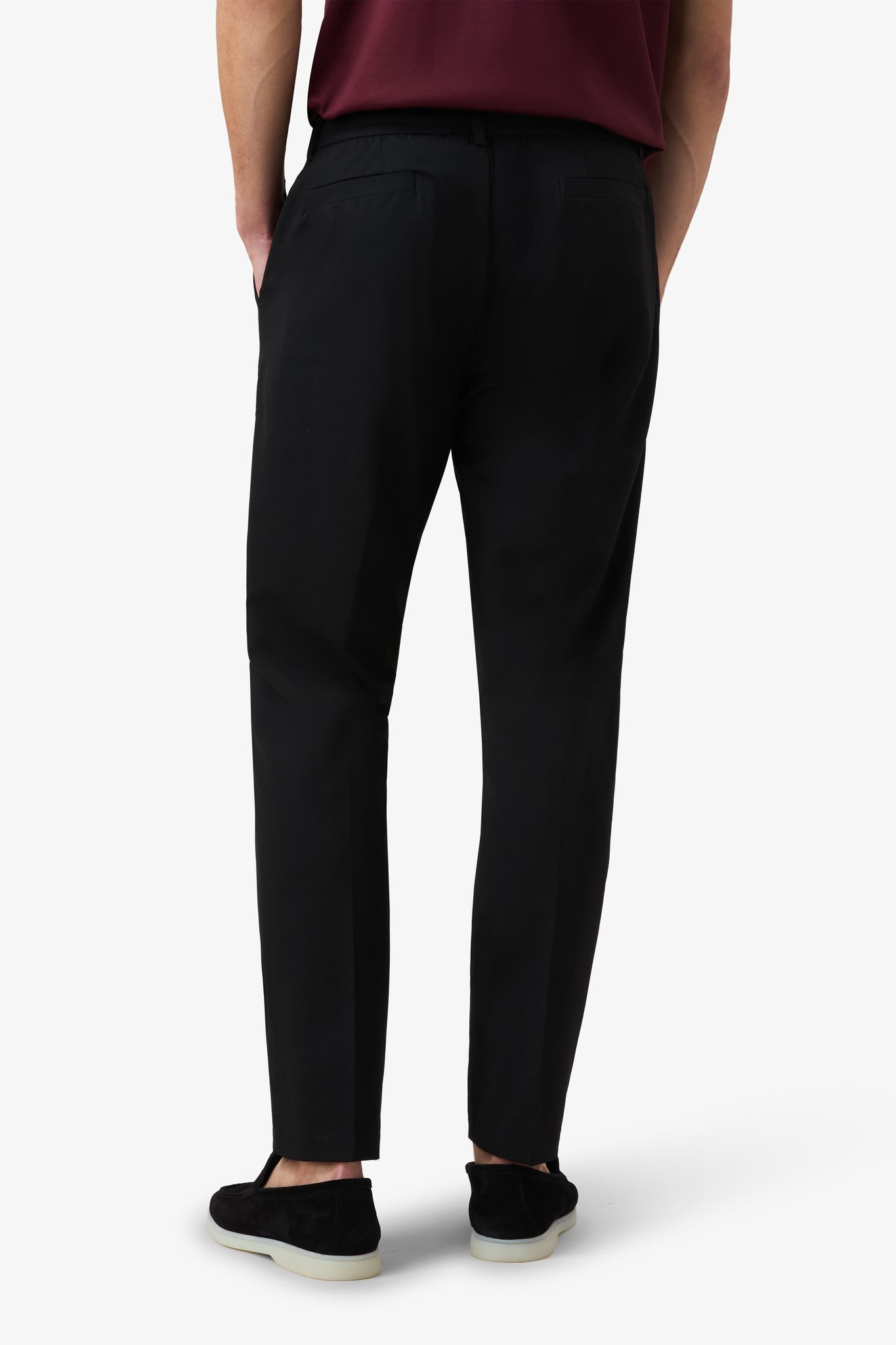 Wool Cords Pants Black