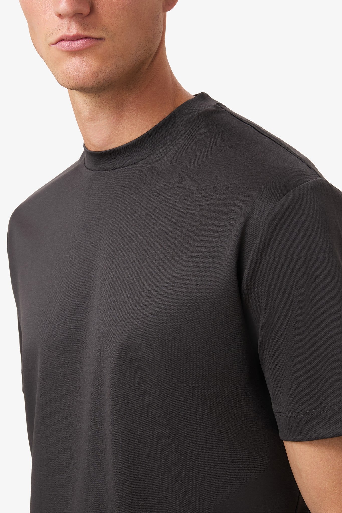 Double Mercerized T-shirt - Black Grey