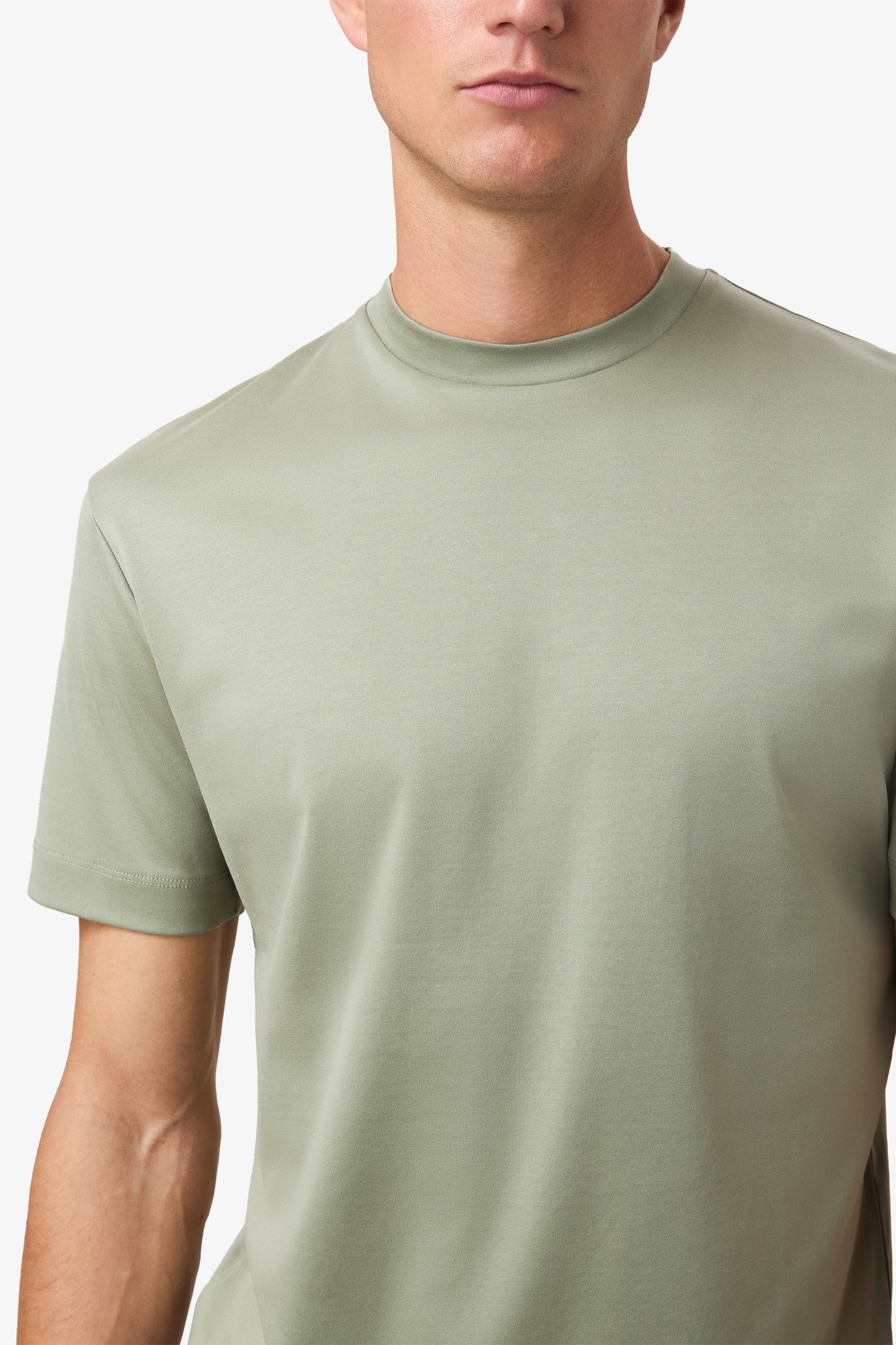 Double Mercerized Supima Tee - Grass Green