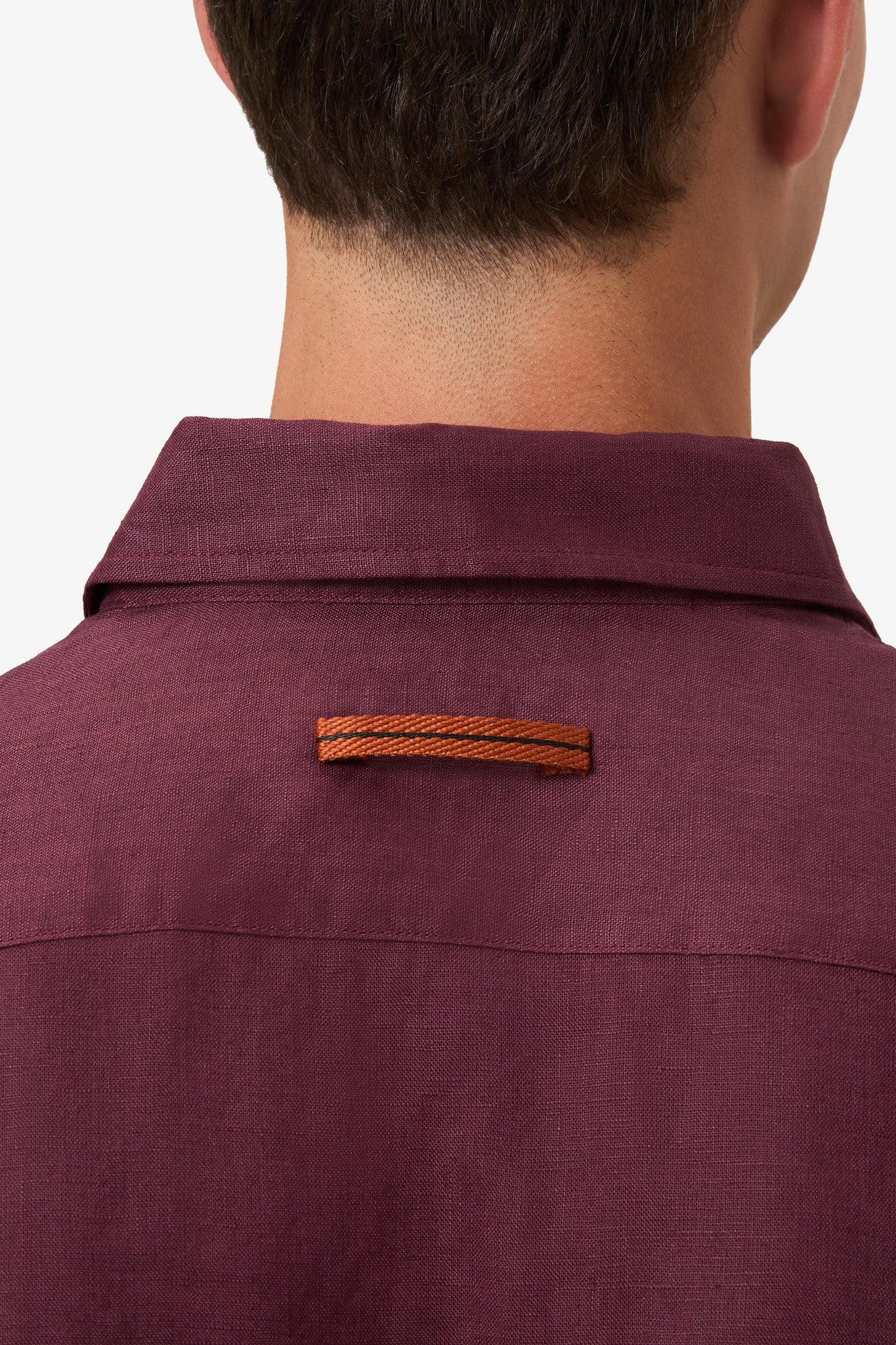 Woven 100% Linen Shirt Grape Purple