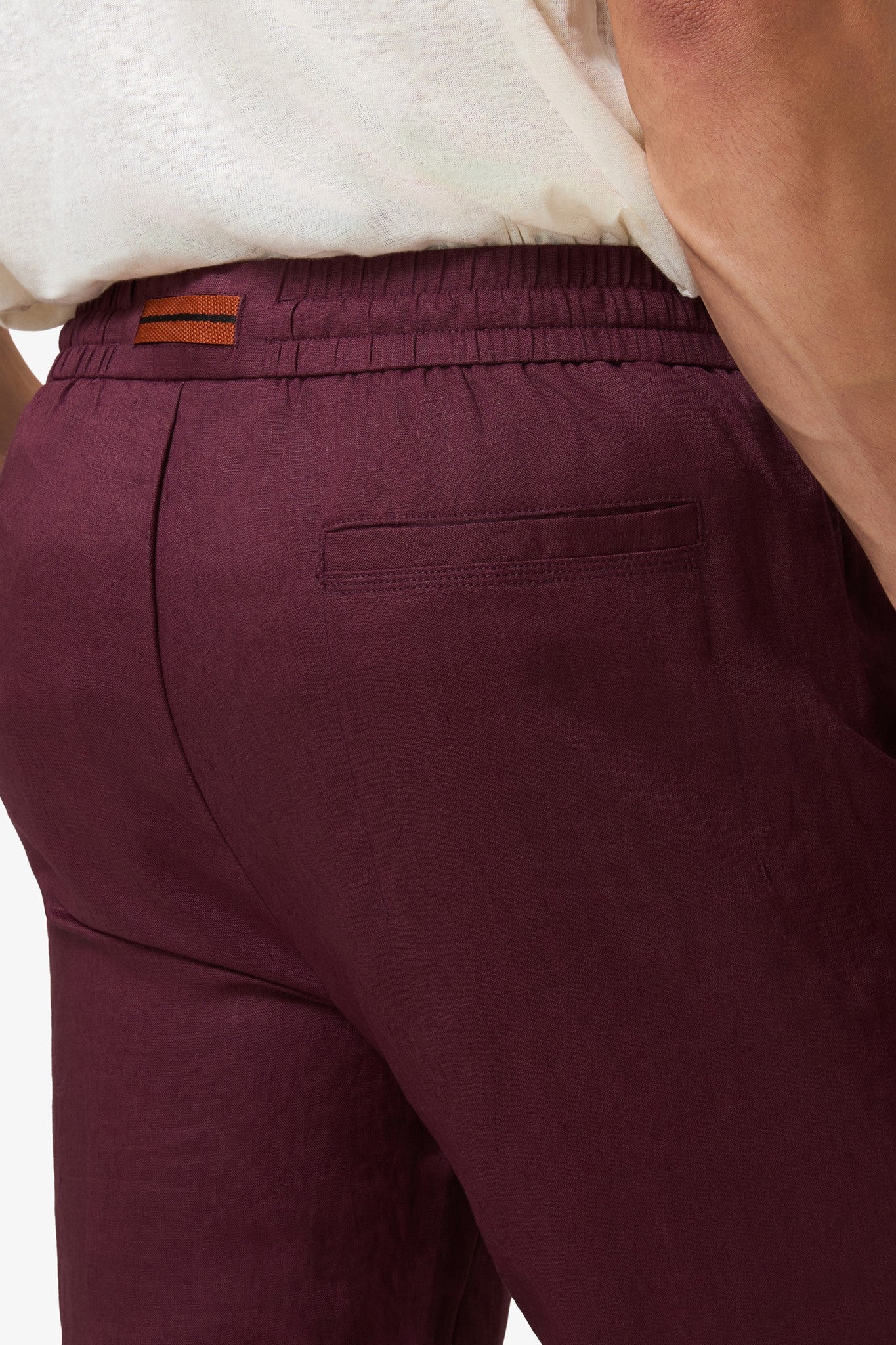 Woven 100% Linen Trouser Grape Purple