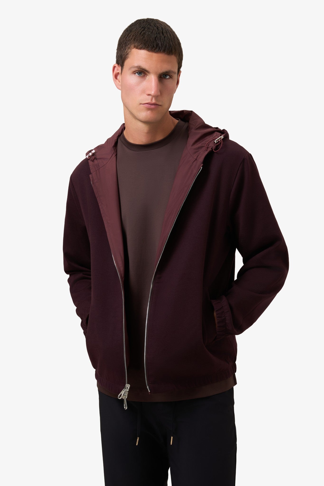 Reversible Hooded Jacket Burgundy