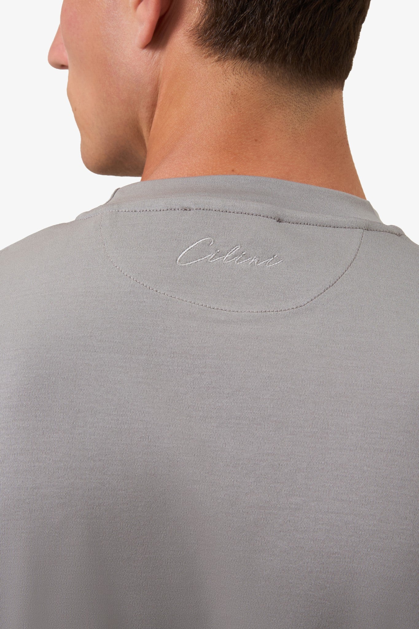 Double Mercerized Supima Tee - Cement Grey