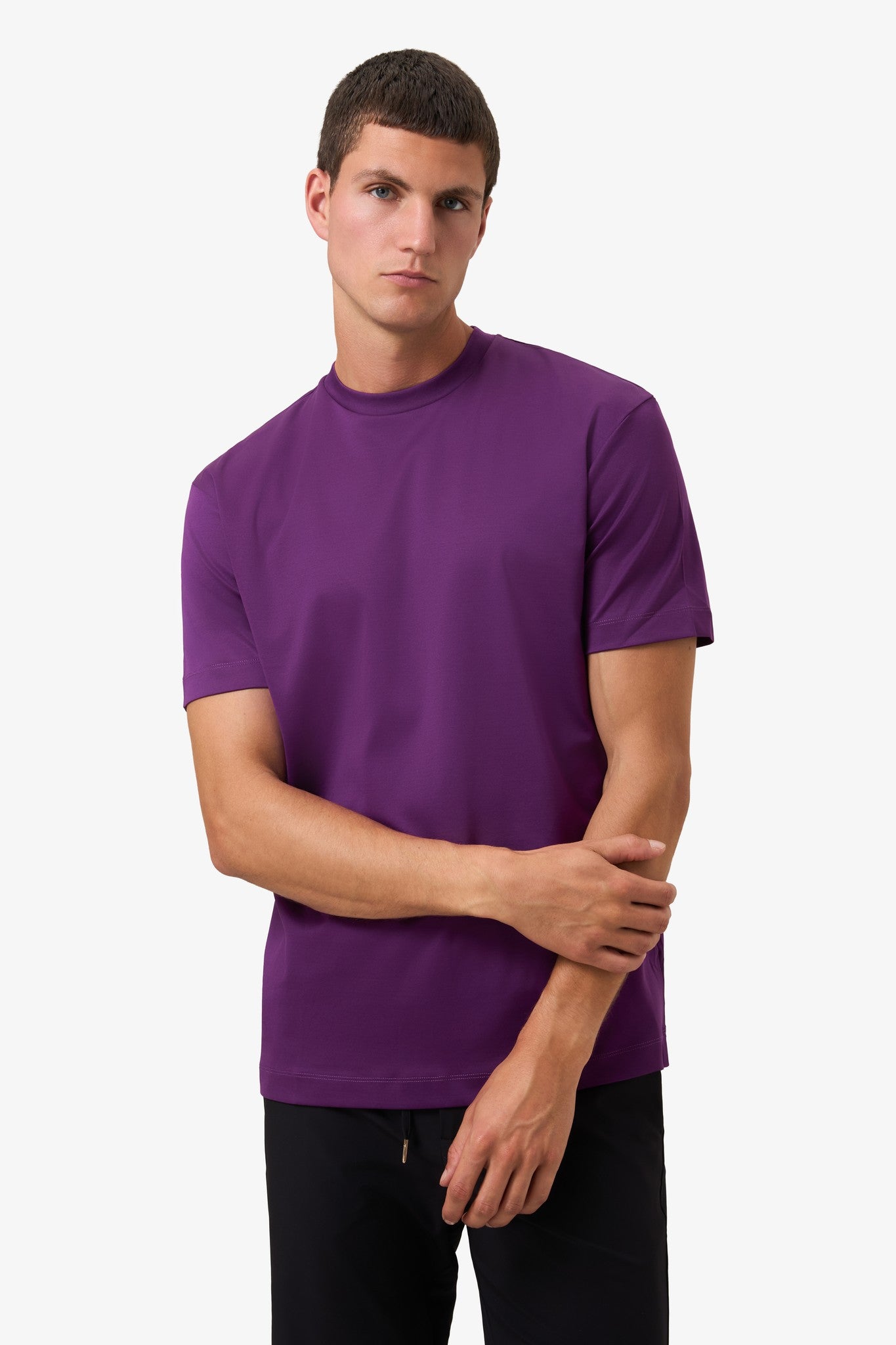 DOUBLE MERCERIZED T-SHIRT - Eggplant Tee