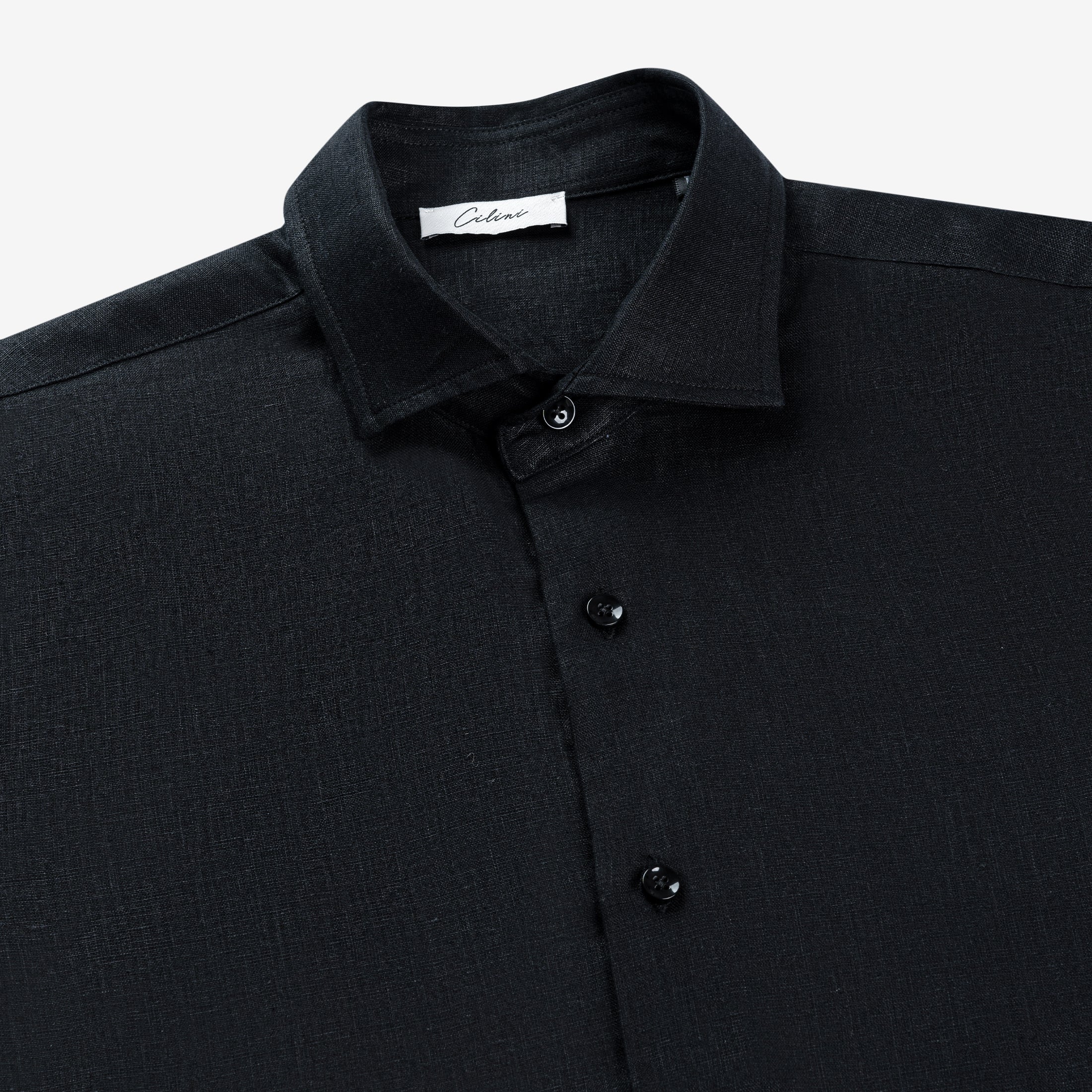 Linen Shirt - Black