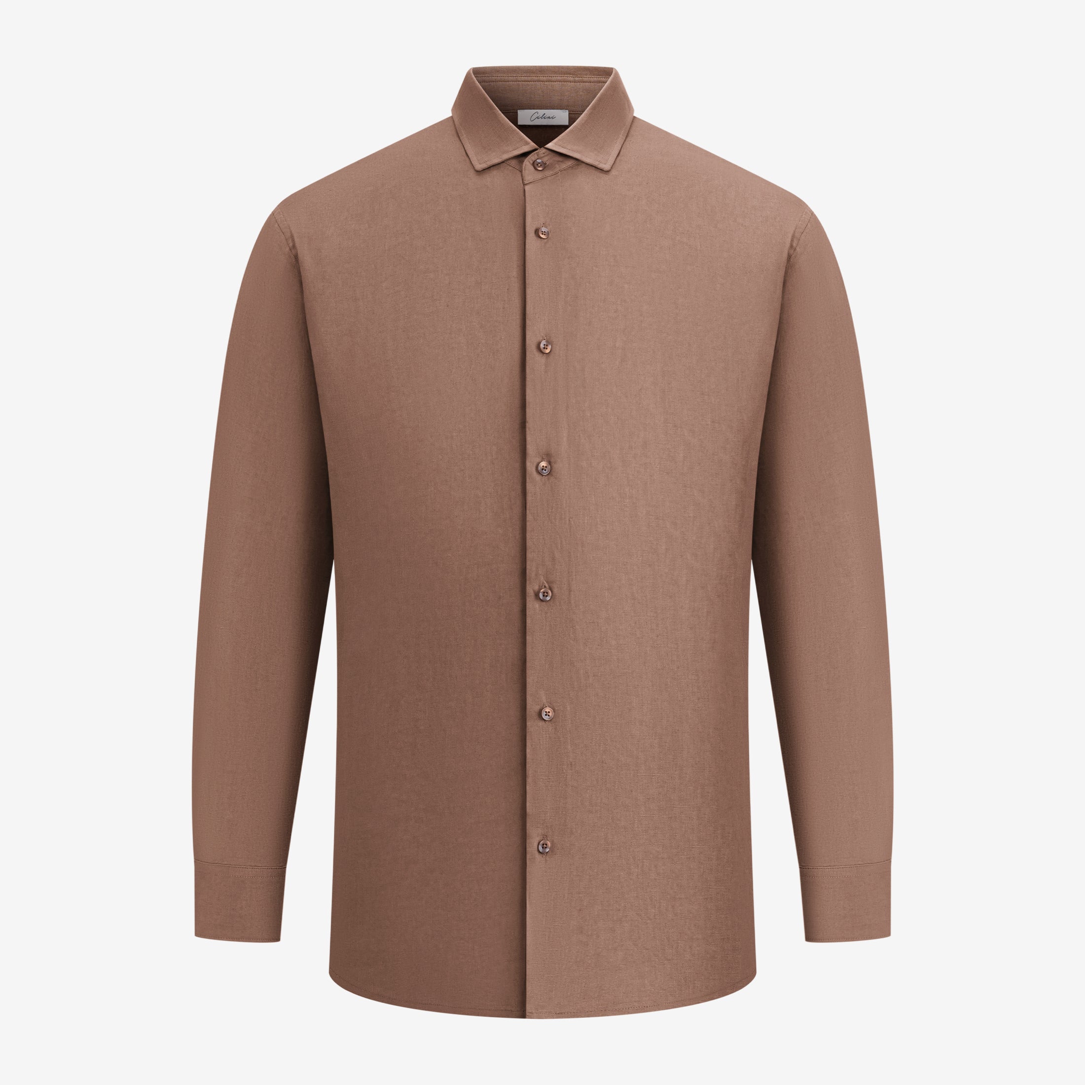 Linen Shirt - Clay Brown