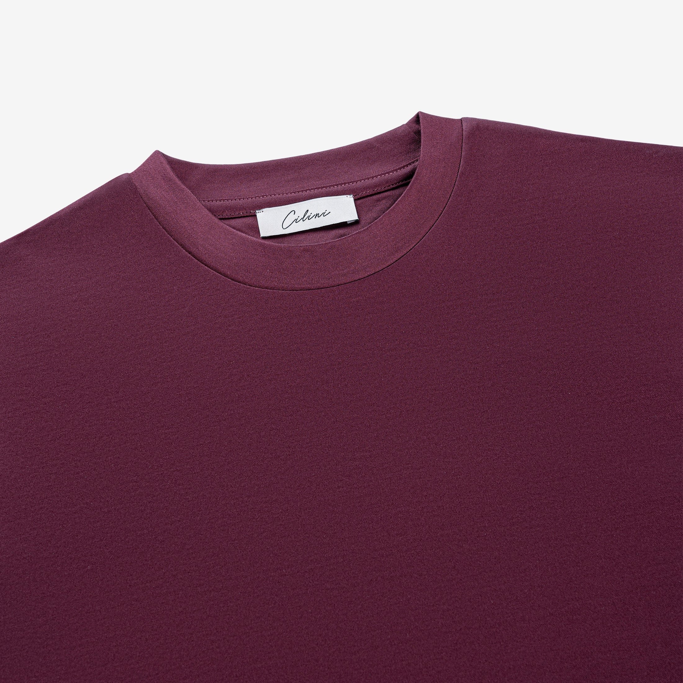 Mercerized Supima T-shirt - Burgundy