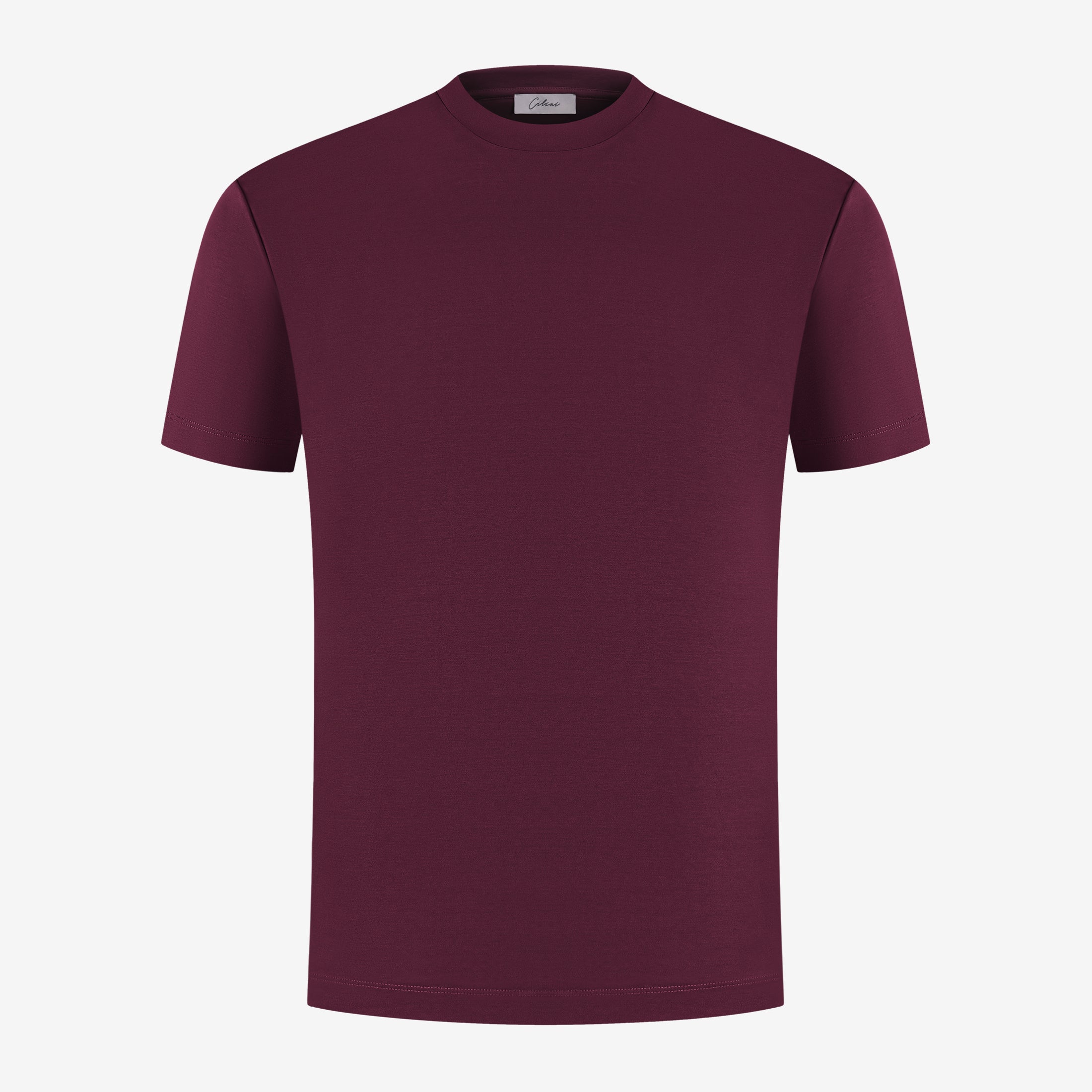 Double Mercerized T-shirt - Burgundy