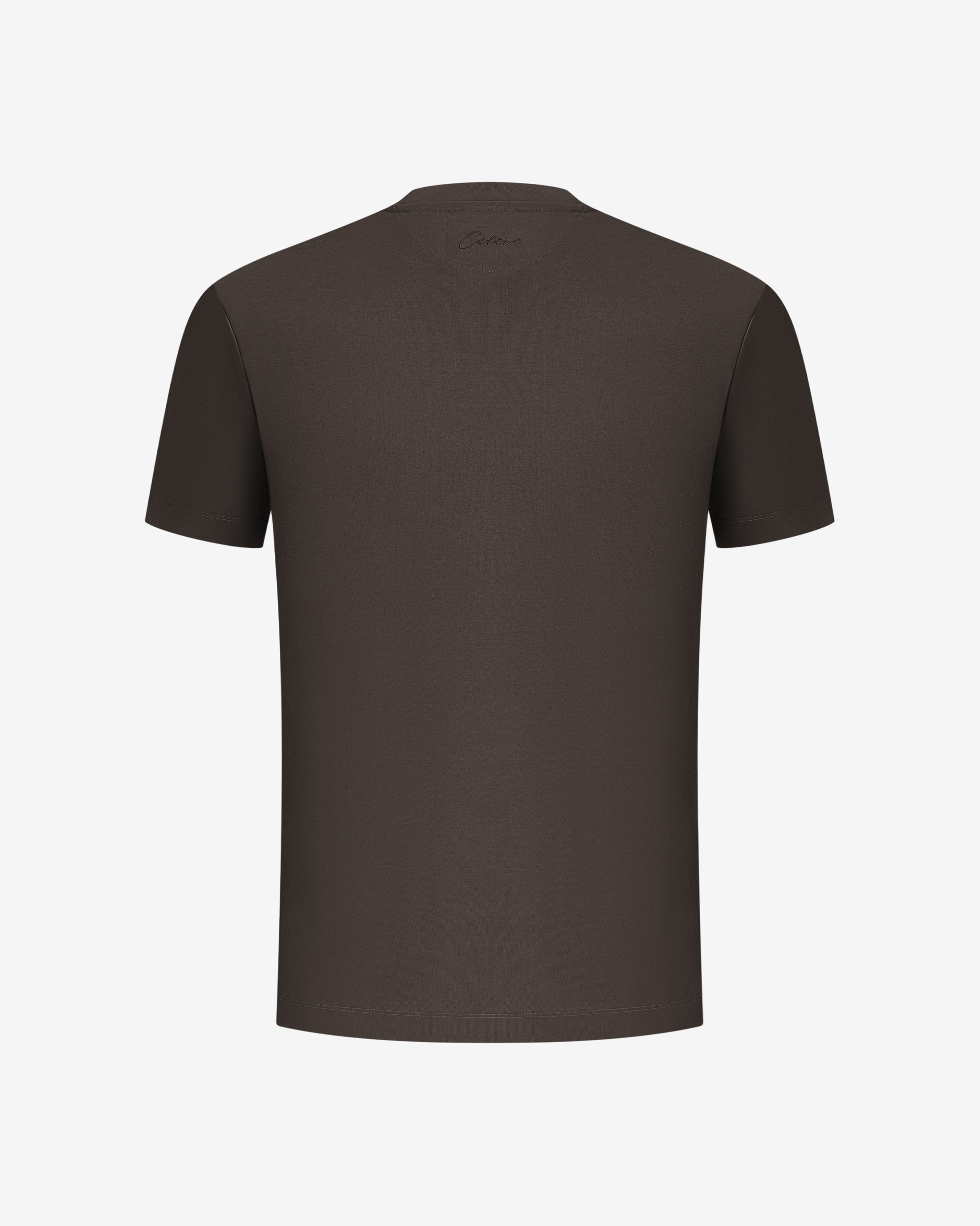 Double Mercerized T-shirt - Dark Brown