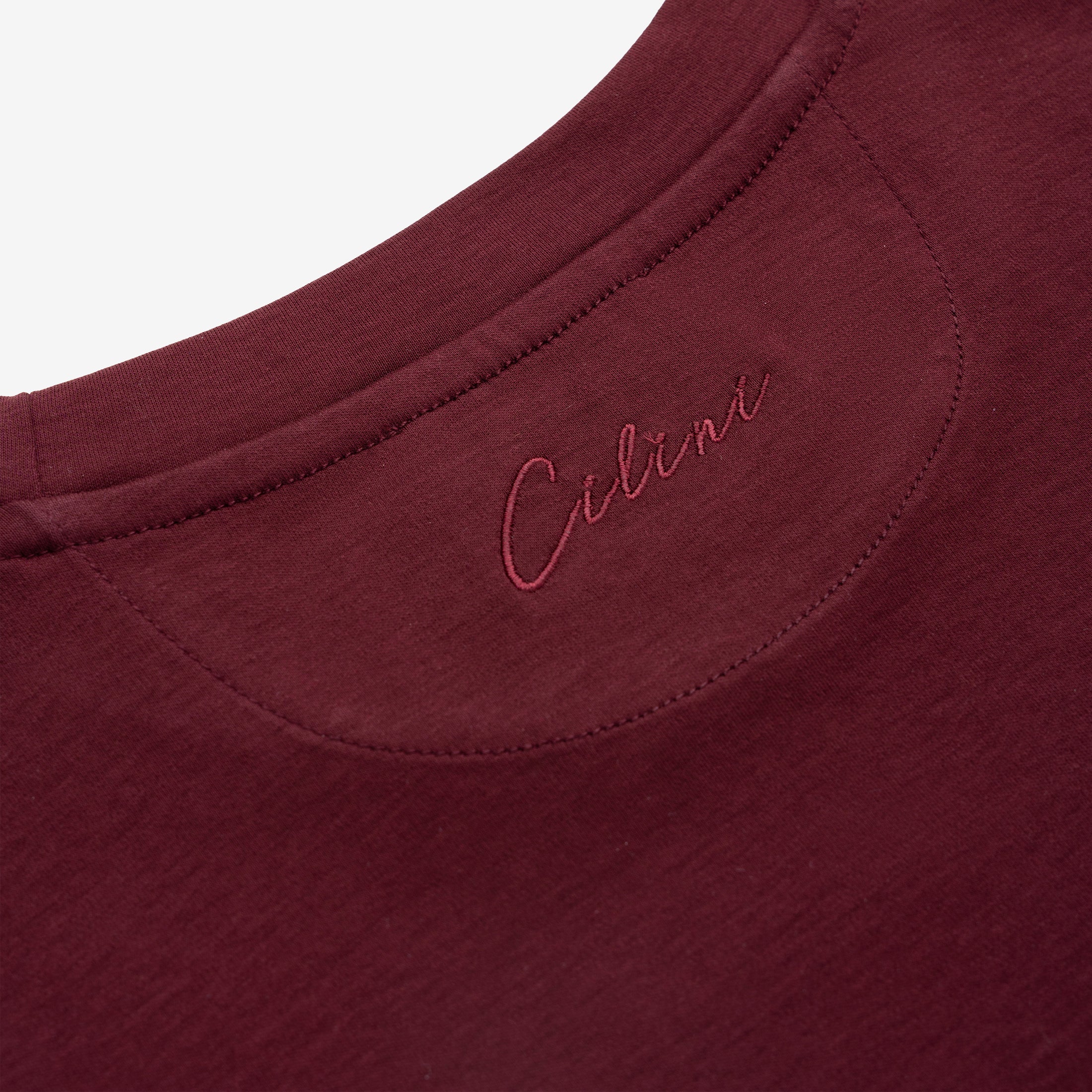Mercerized Supima T-shirt - Burgundy