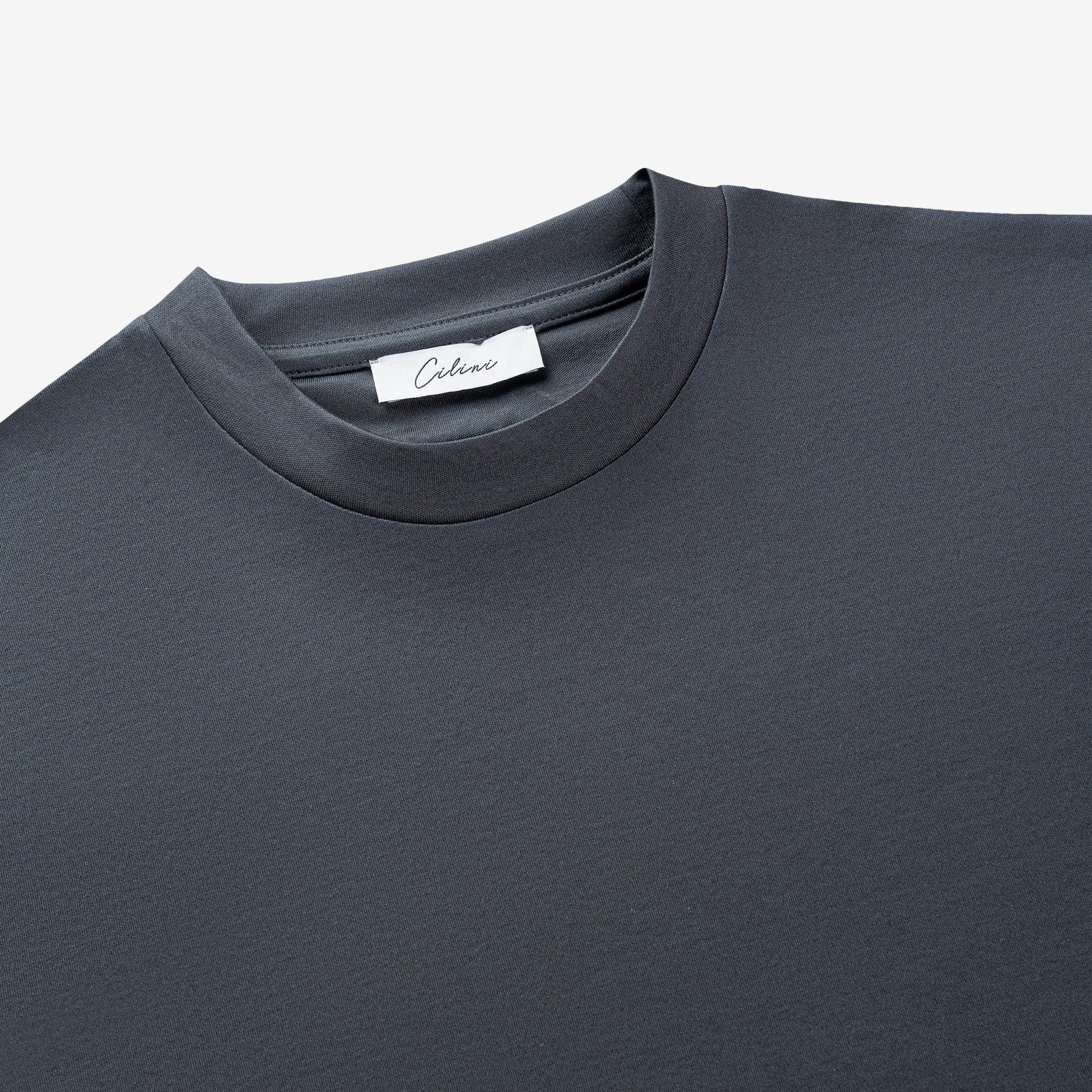 Double Mercerized-shirt - Dark Grey