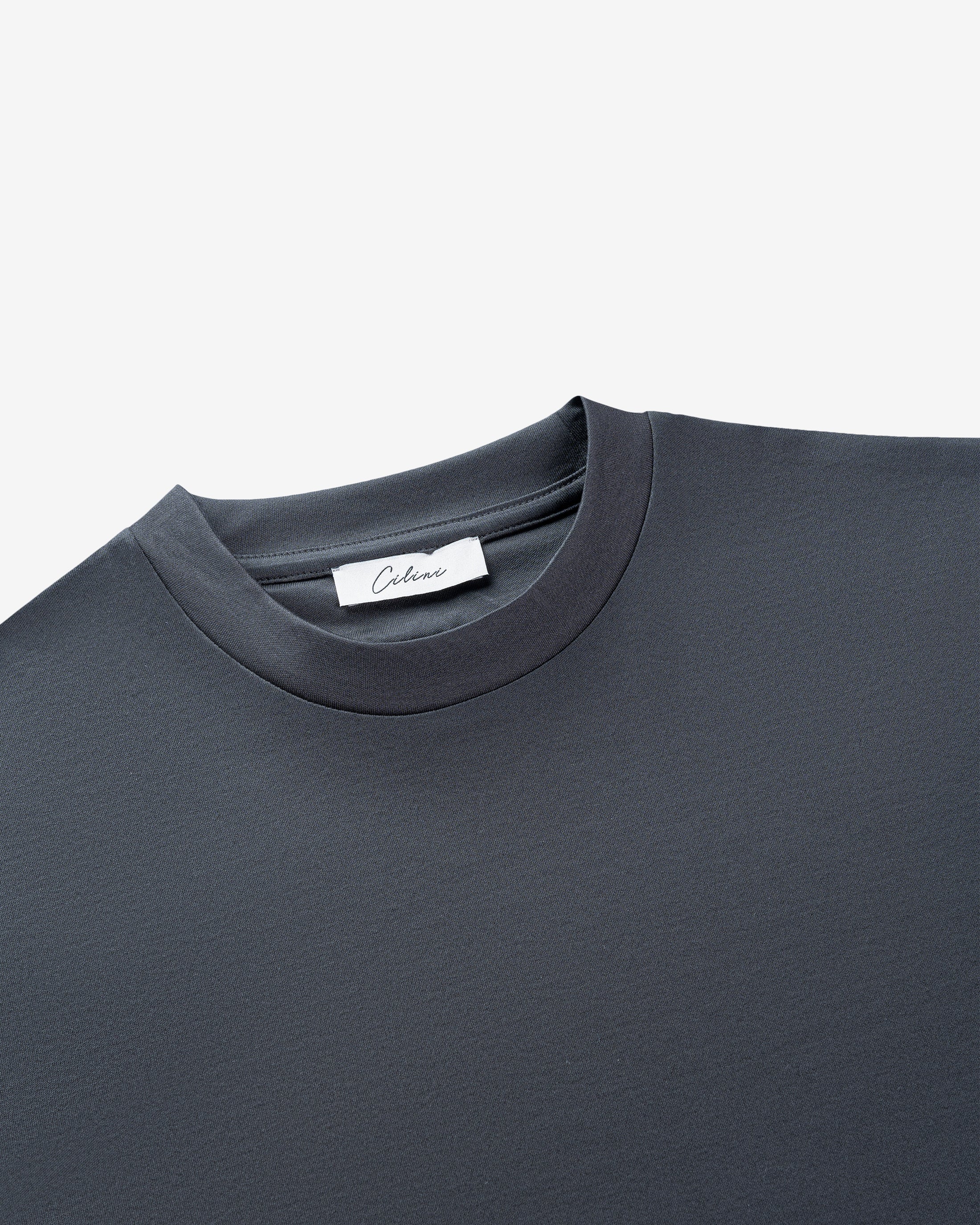 Double Mercerized T-shirt - Black Grey