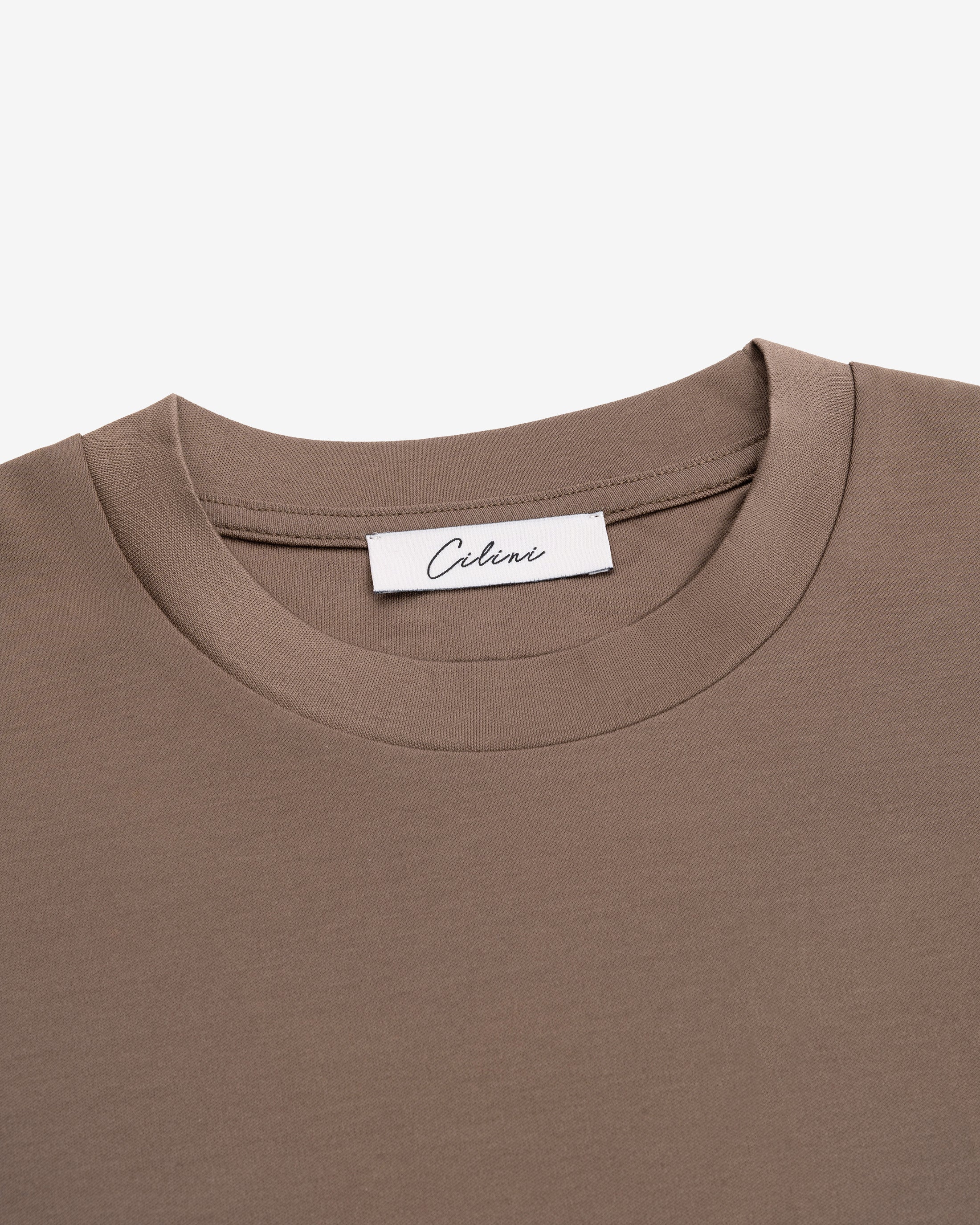 Mercerized Supima T-shirt - Dark Brown