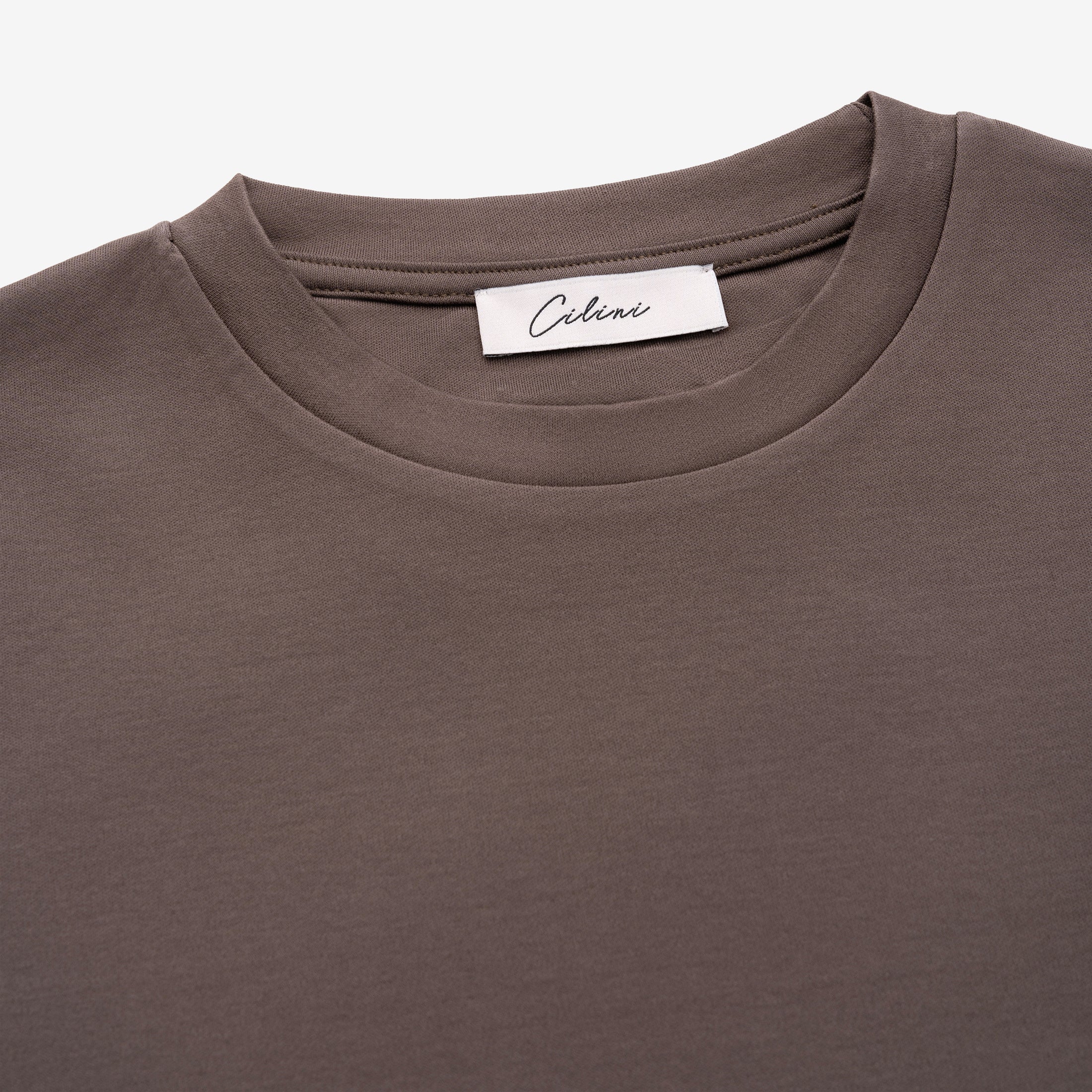 Mercerized Supima T-shirt - Coffee