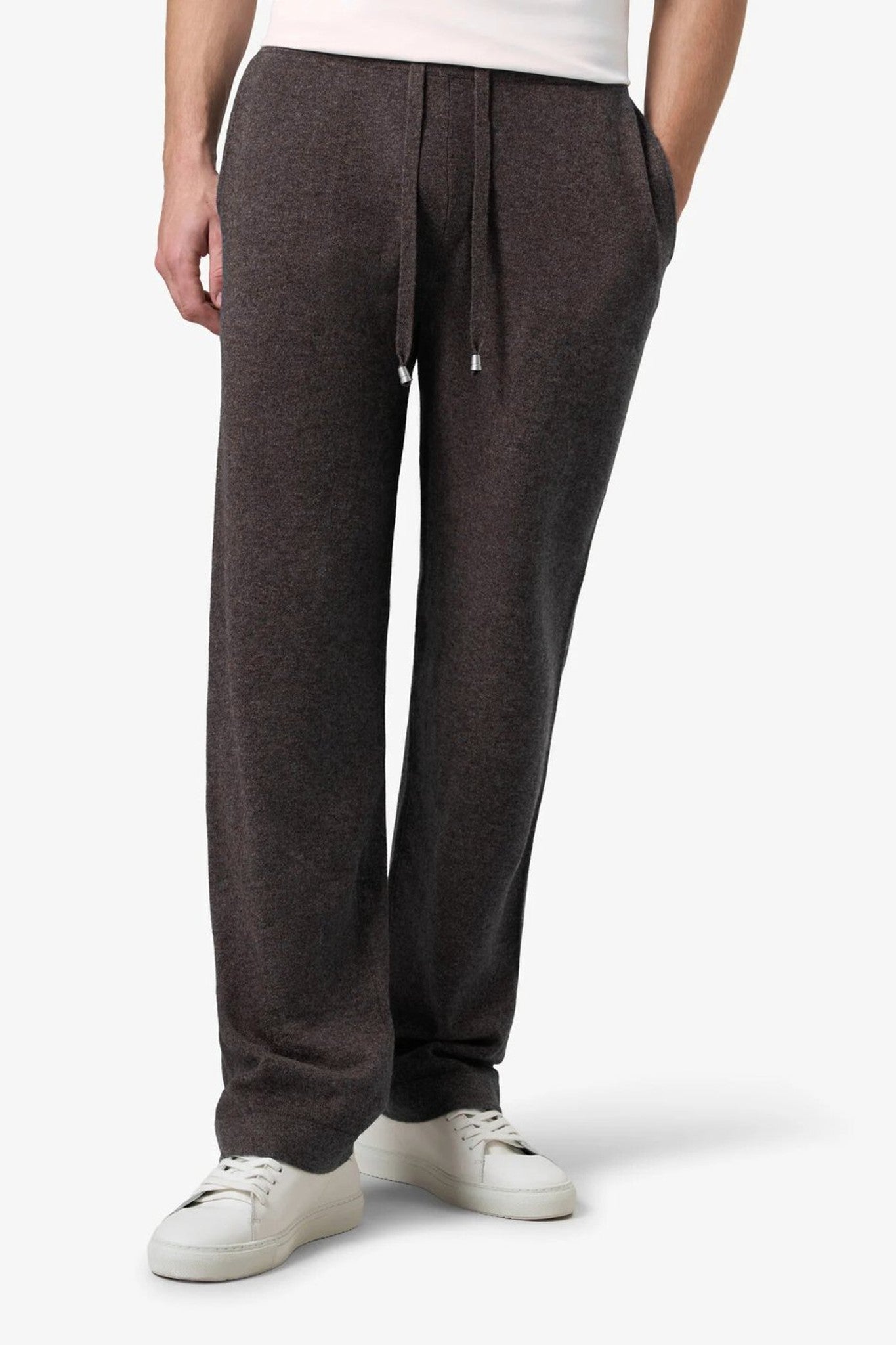 Wool Straight Pants - Umber