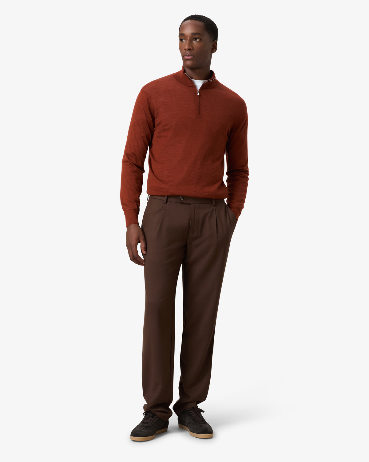 Cashmere Wool Half Zip Vest Quarter Zip
- Lava
