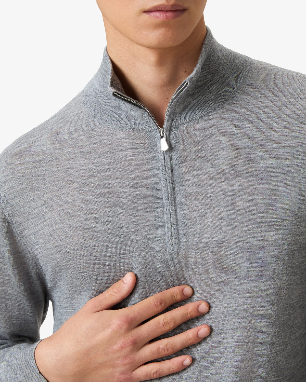 Cashmere Wool Half Zip Vest Quarter Zip - Serenity