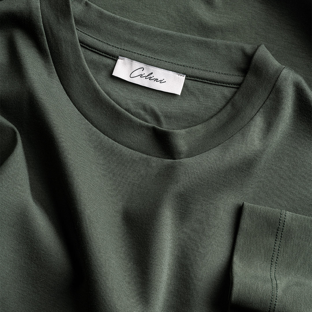 Mercerized Supima T-shirt - Dark Green