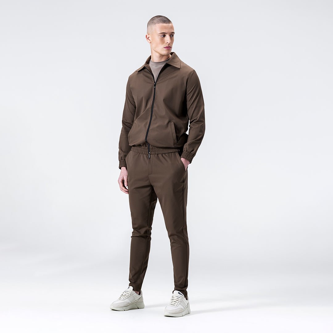 Collared Tracksuit - Brown