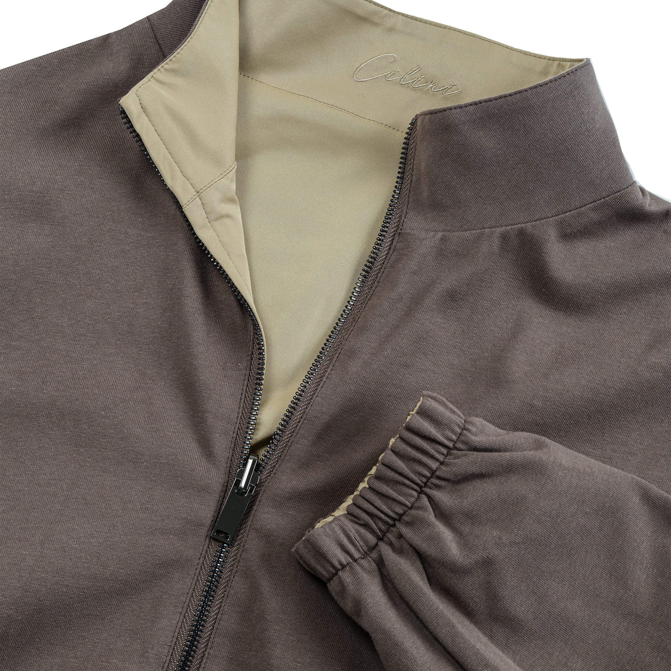 Reversible Jacket - Cream / Brown