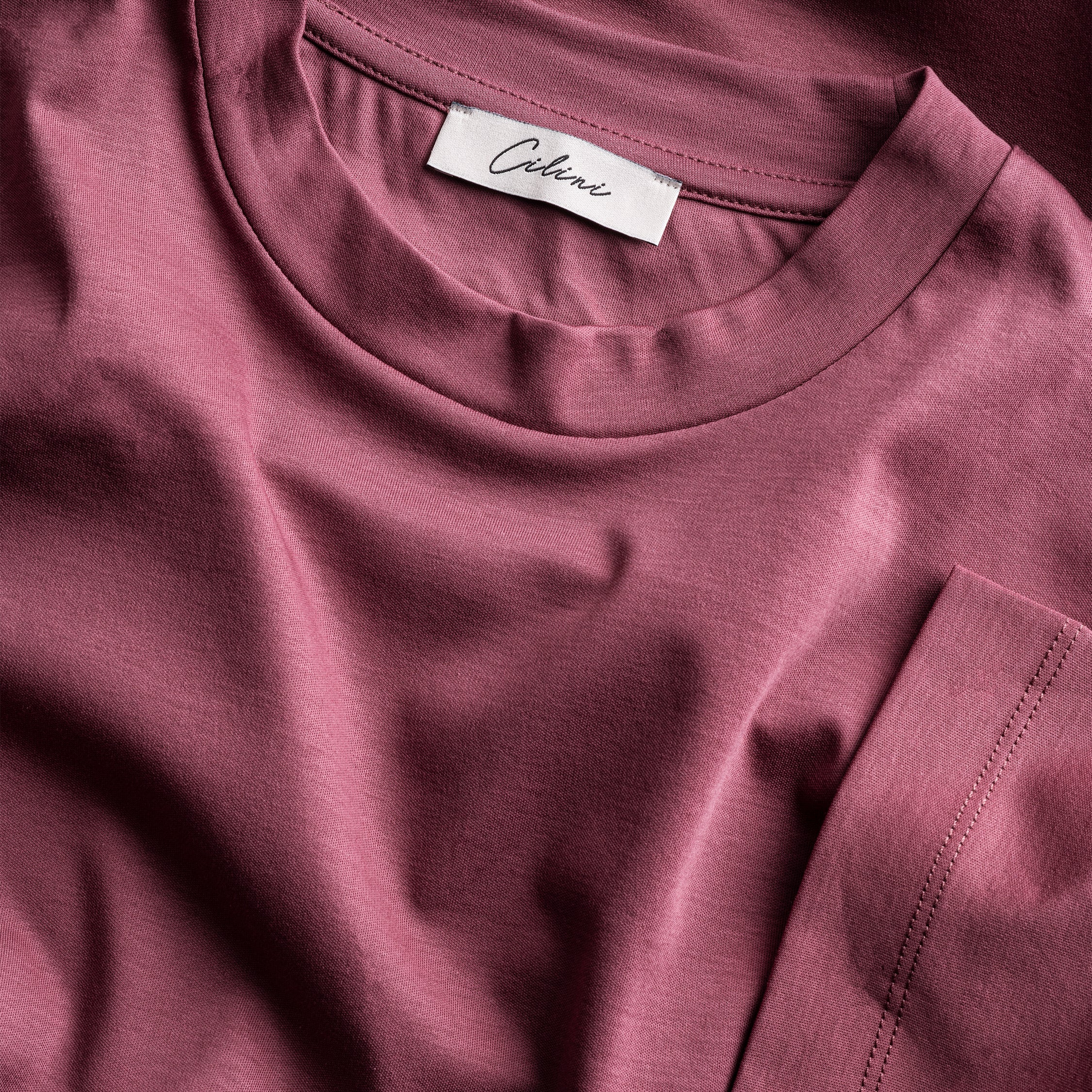 Mercerized Supima T-shirt - Bordeaux