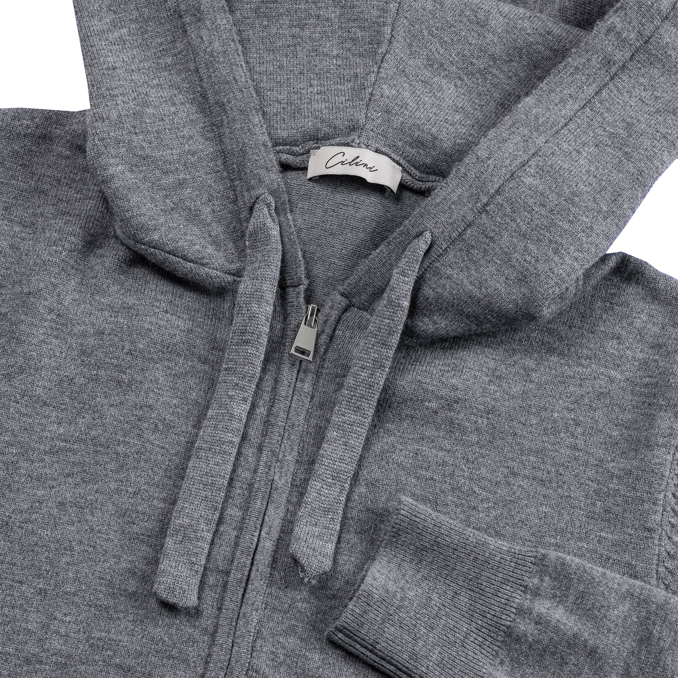 Cashmere / Wool Tracksuit - Light Grey