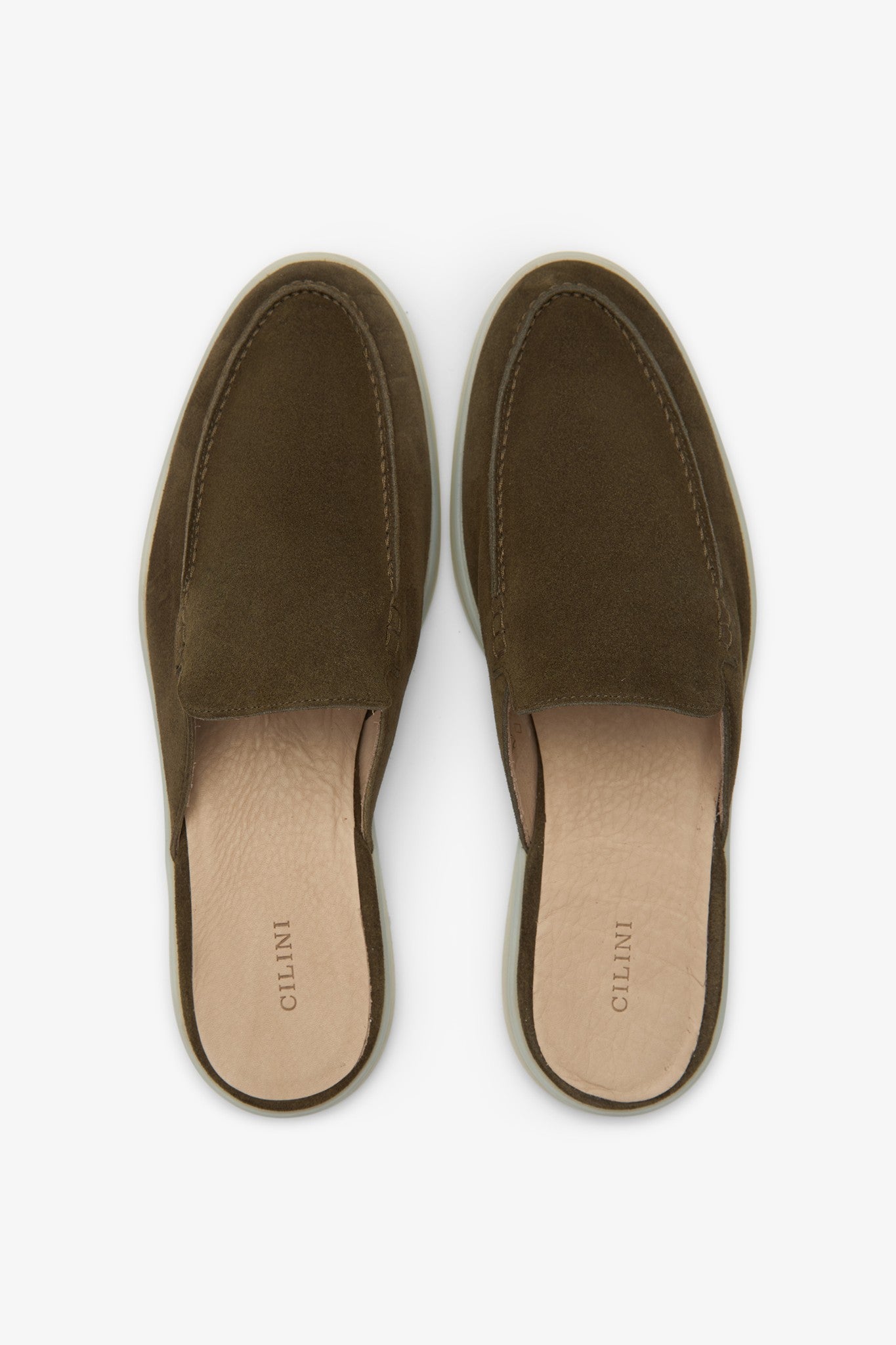 Slip-on loafers Olive green